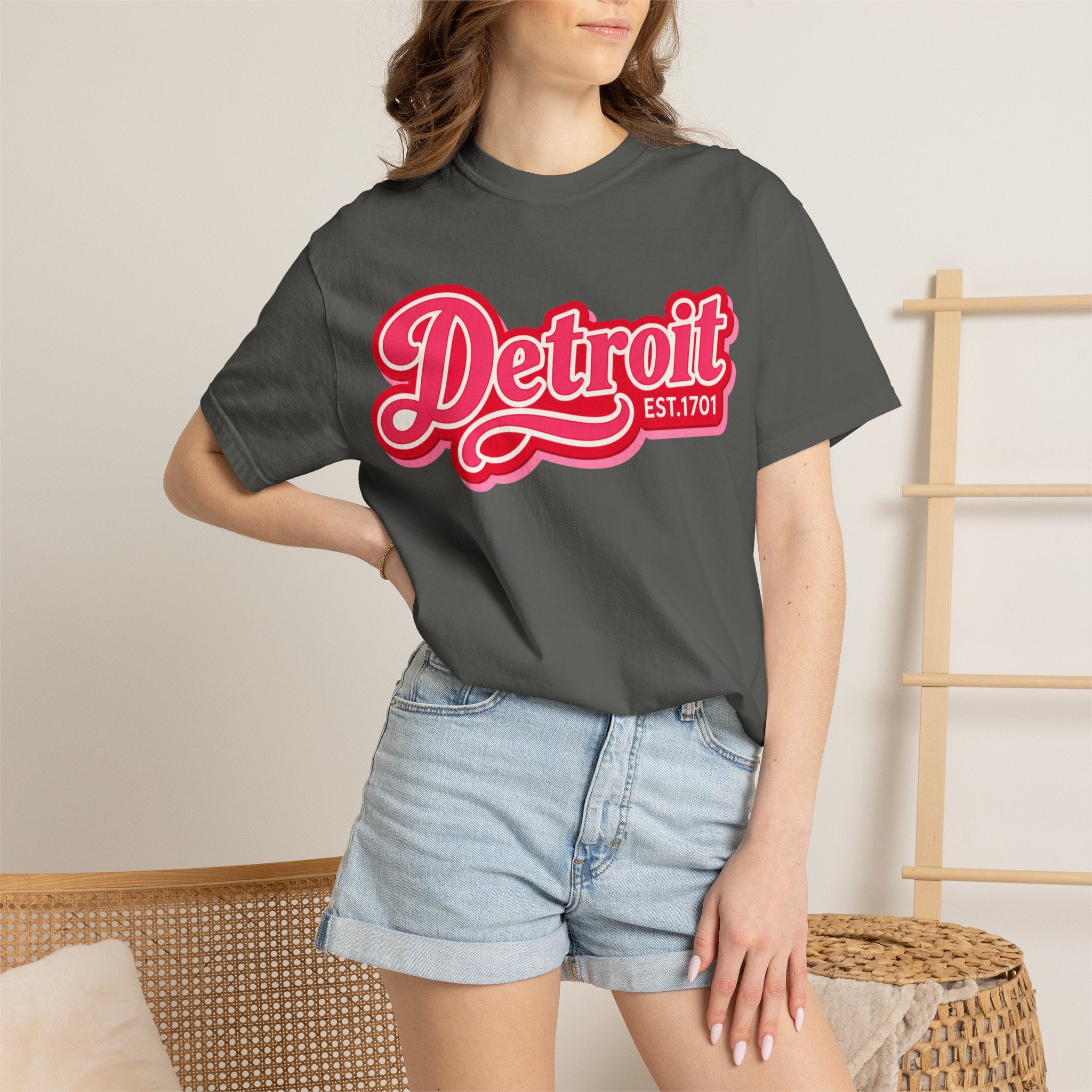 Detroit Retro Script Tee