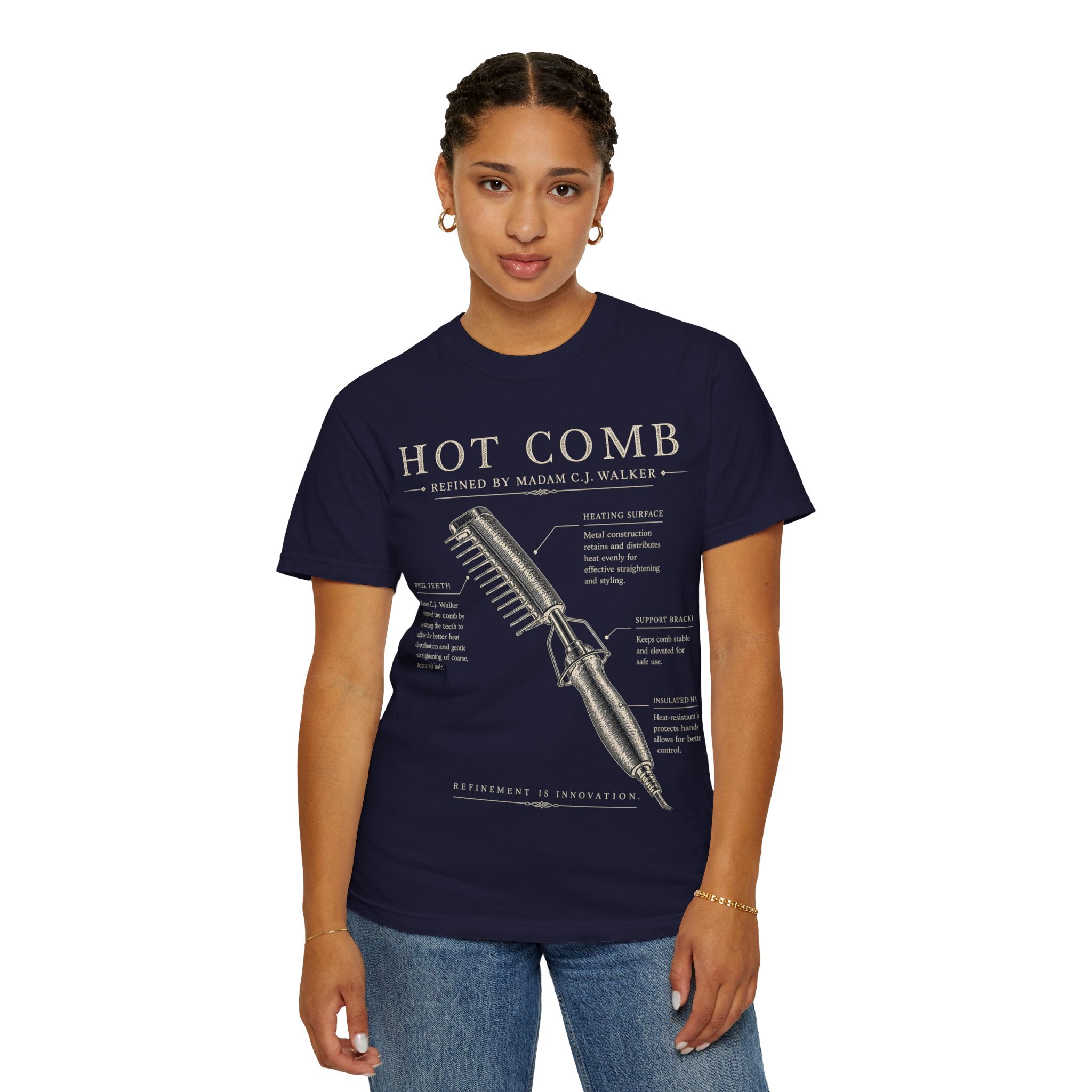 Madam C.J. Walker Hot Comb Blueprint Tee