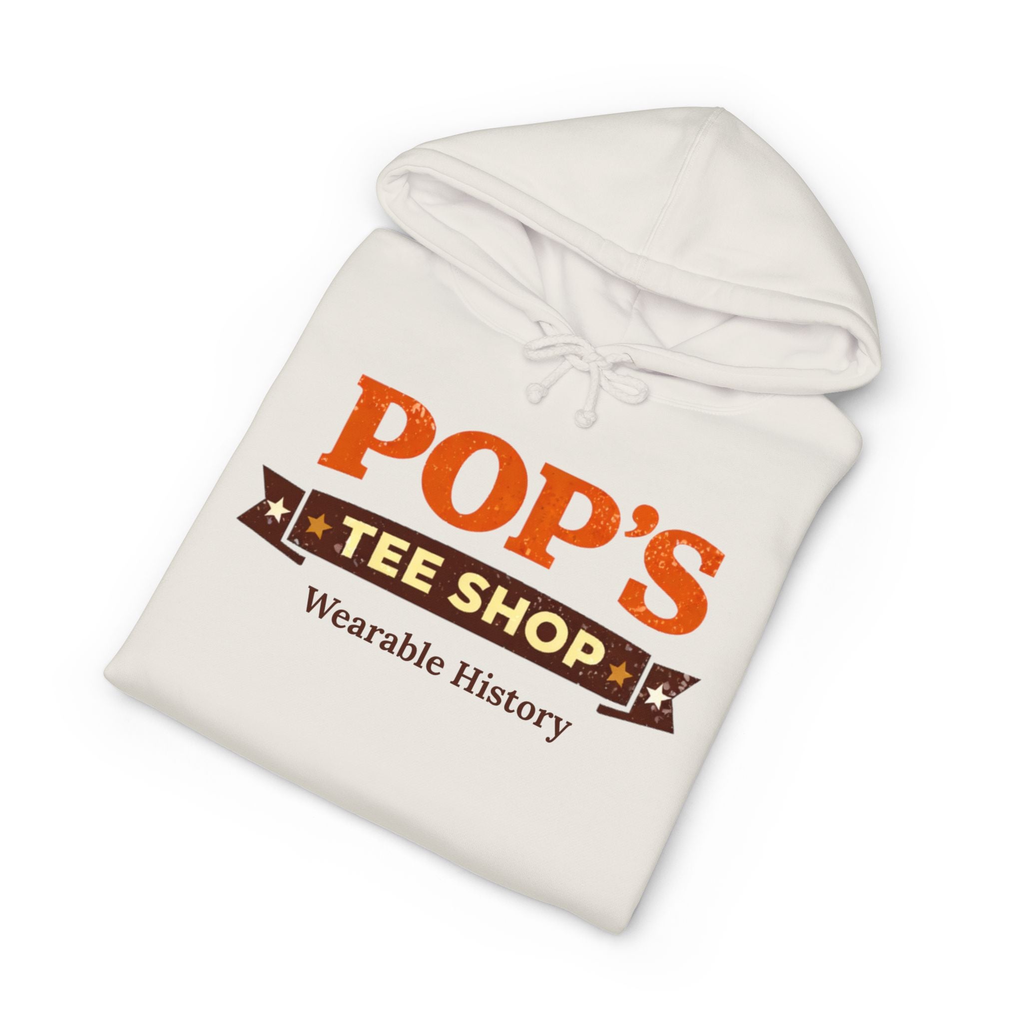 Pop's Tee Shop Hoodie — Wearable History Vintage Logo Sweatshirt