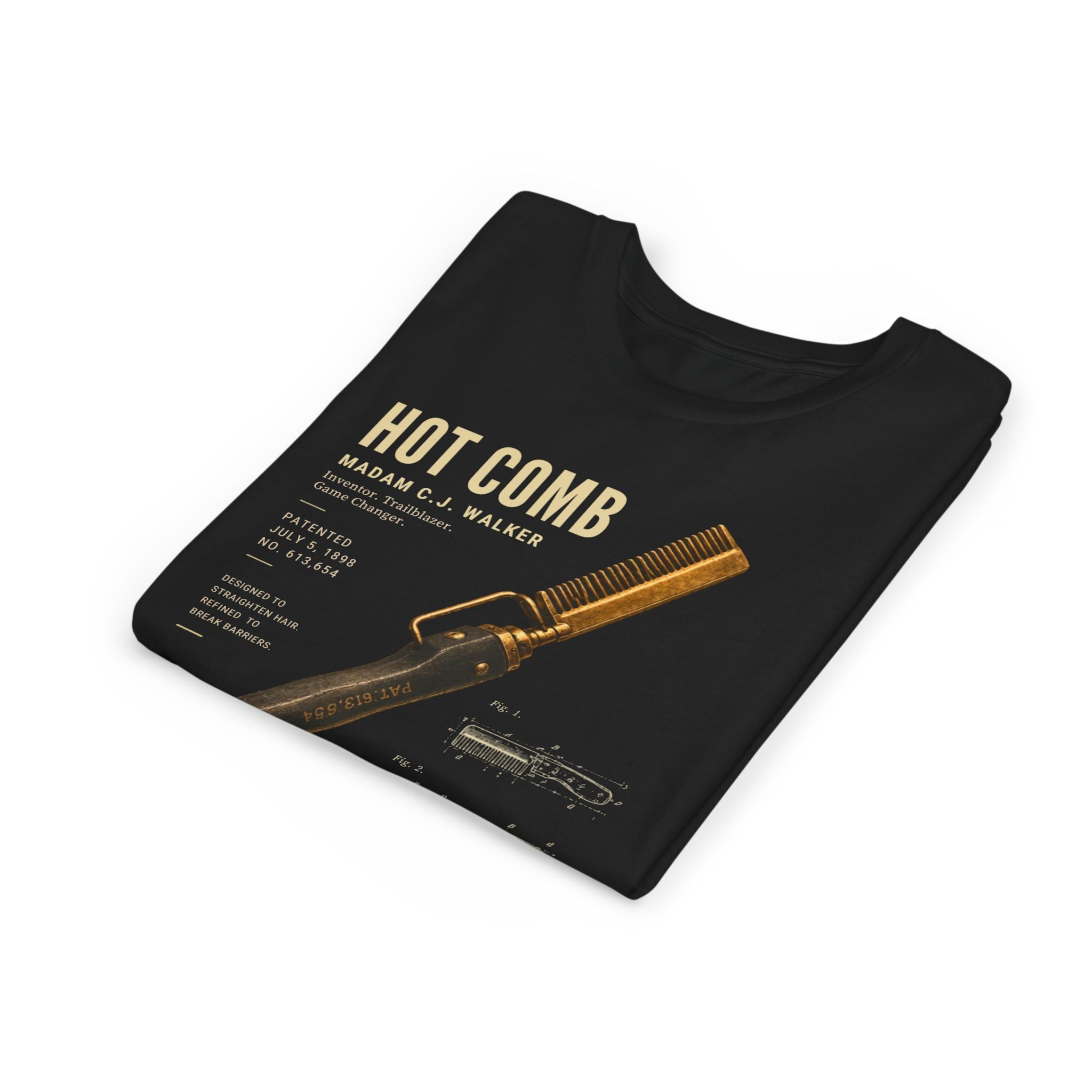 Madam C.J. Walker Hot Comb Youth Blueprint Tee