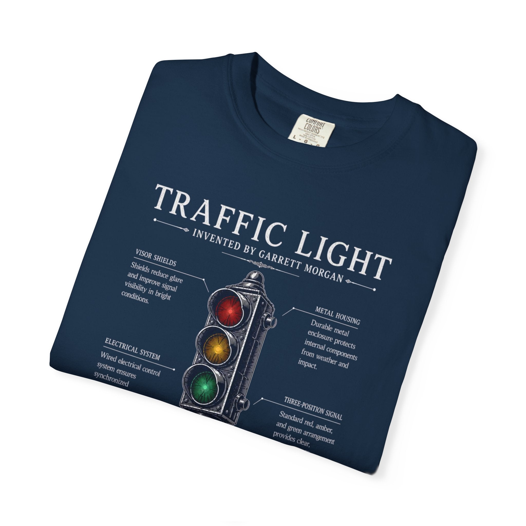 Garrett Morgan Traffic Light Blueprint Tee