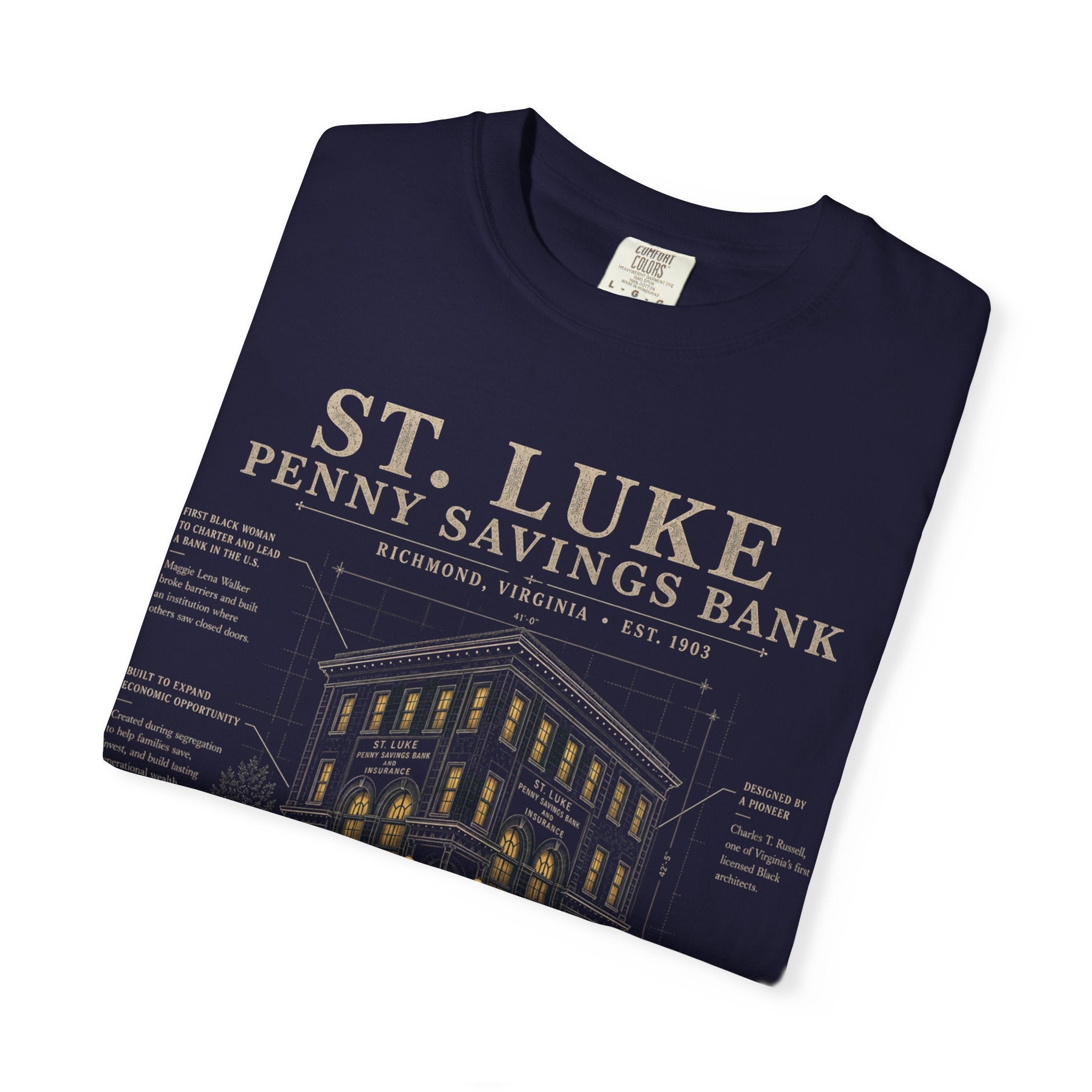 St. Luke Penny Savings Bank Blueprint Tee