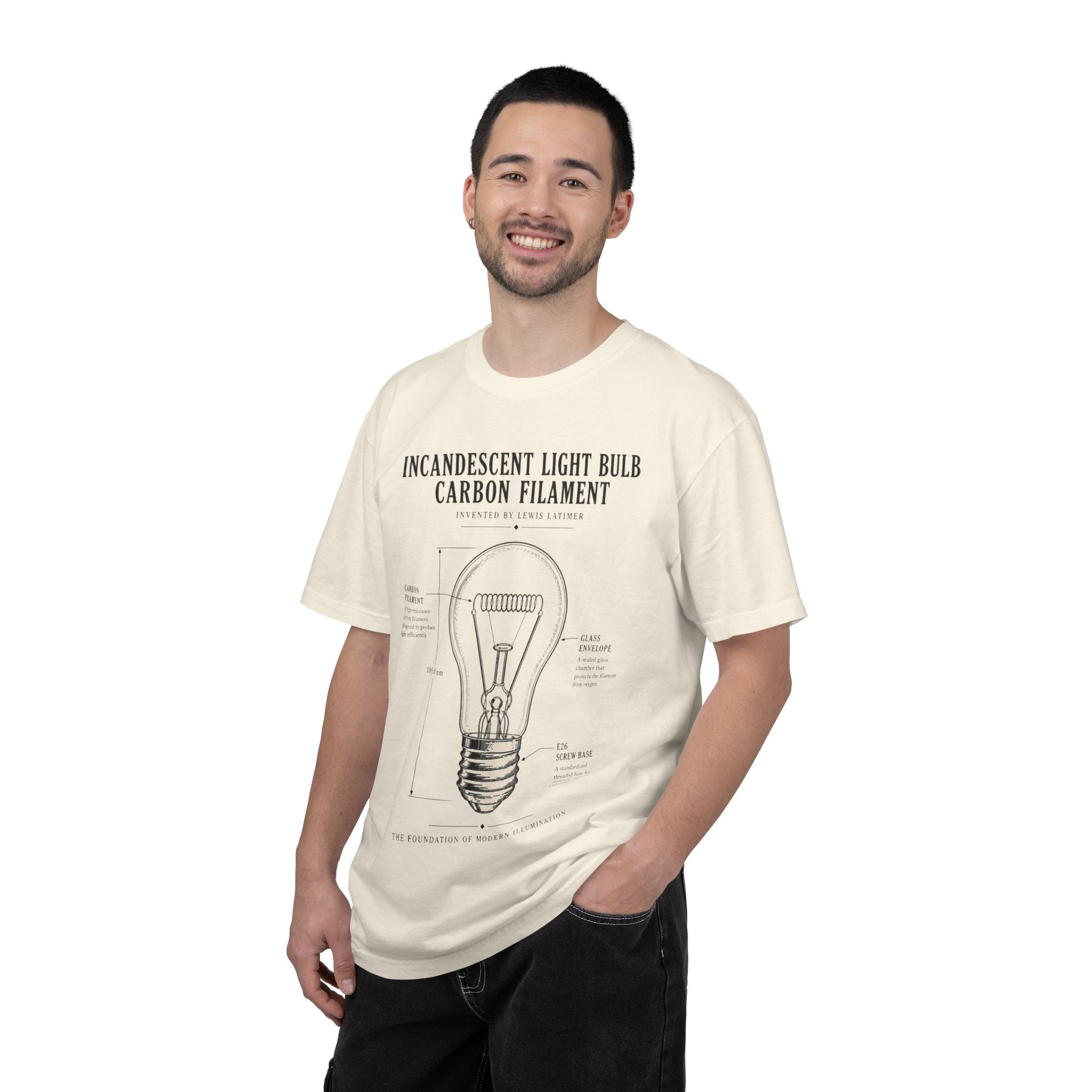 Lewis Latimer Carbon Filament Blueprint Tee