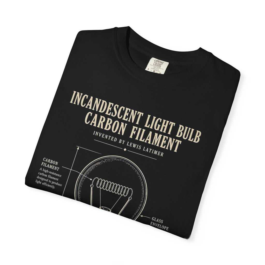 Lewis Latimer Carbon Filament Blueprint Tee