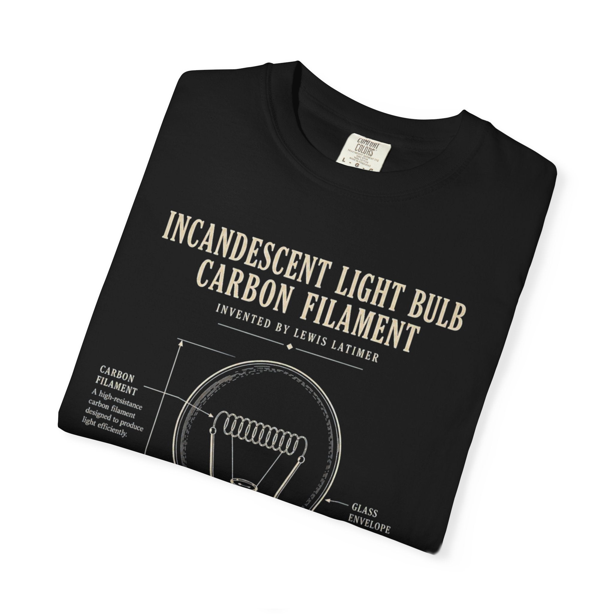 Lewis Latimer Carbon Filament Blueprint Tee