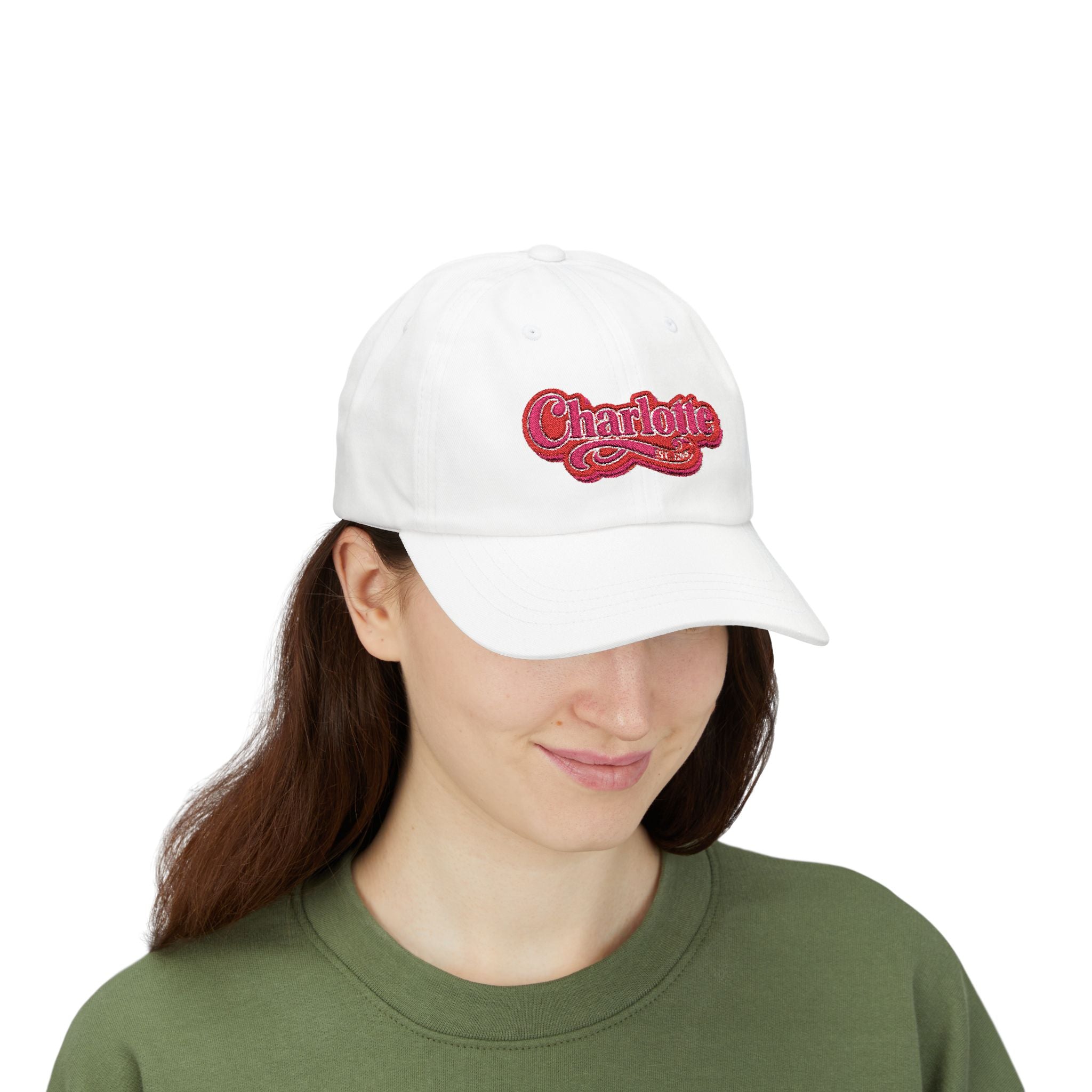 Charlotte Retro Script Dad Hat
