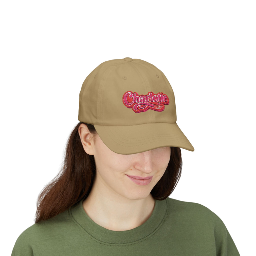 Charlotte Retro Script Dad Hat