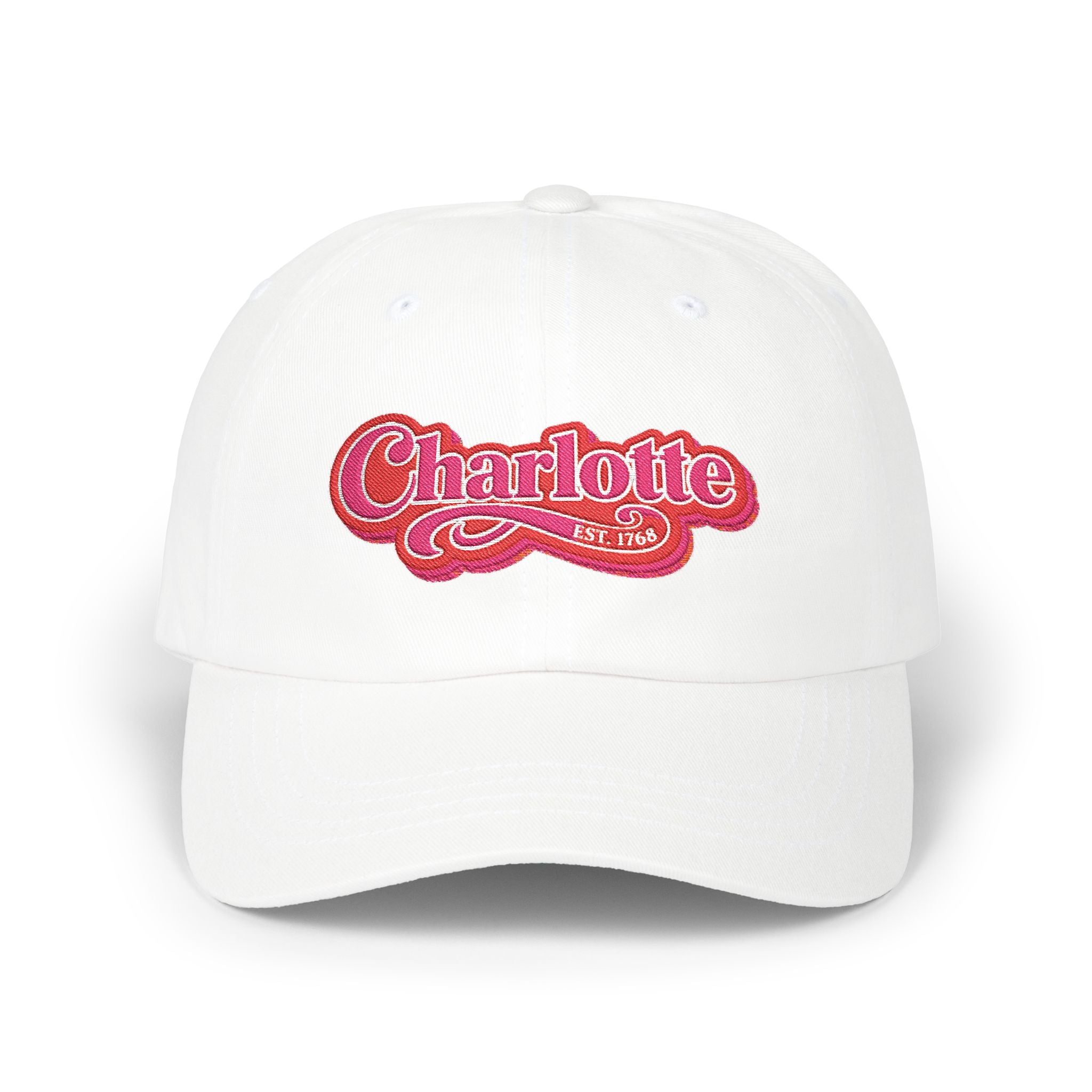 Charlotte Retro Script Dad Hat