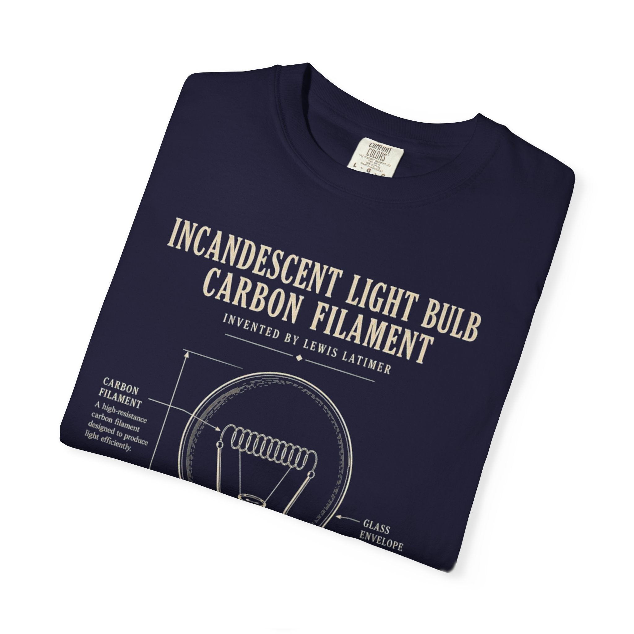 Lewis Latimer Carbon Filament Blueprint Tee
