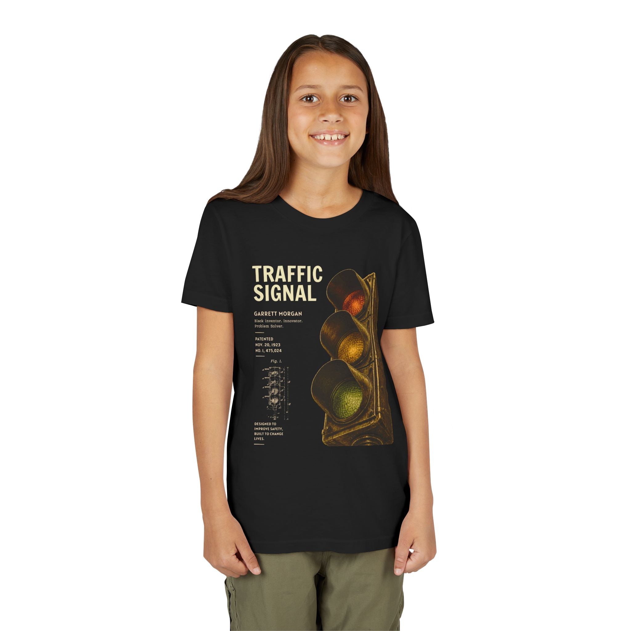 Garrett Morgan Traffic Signal Youth Blueprint Tee