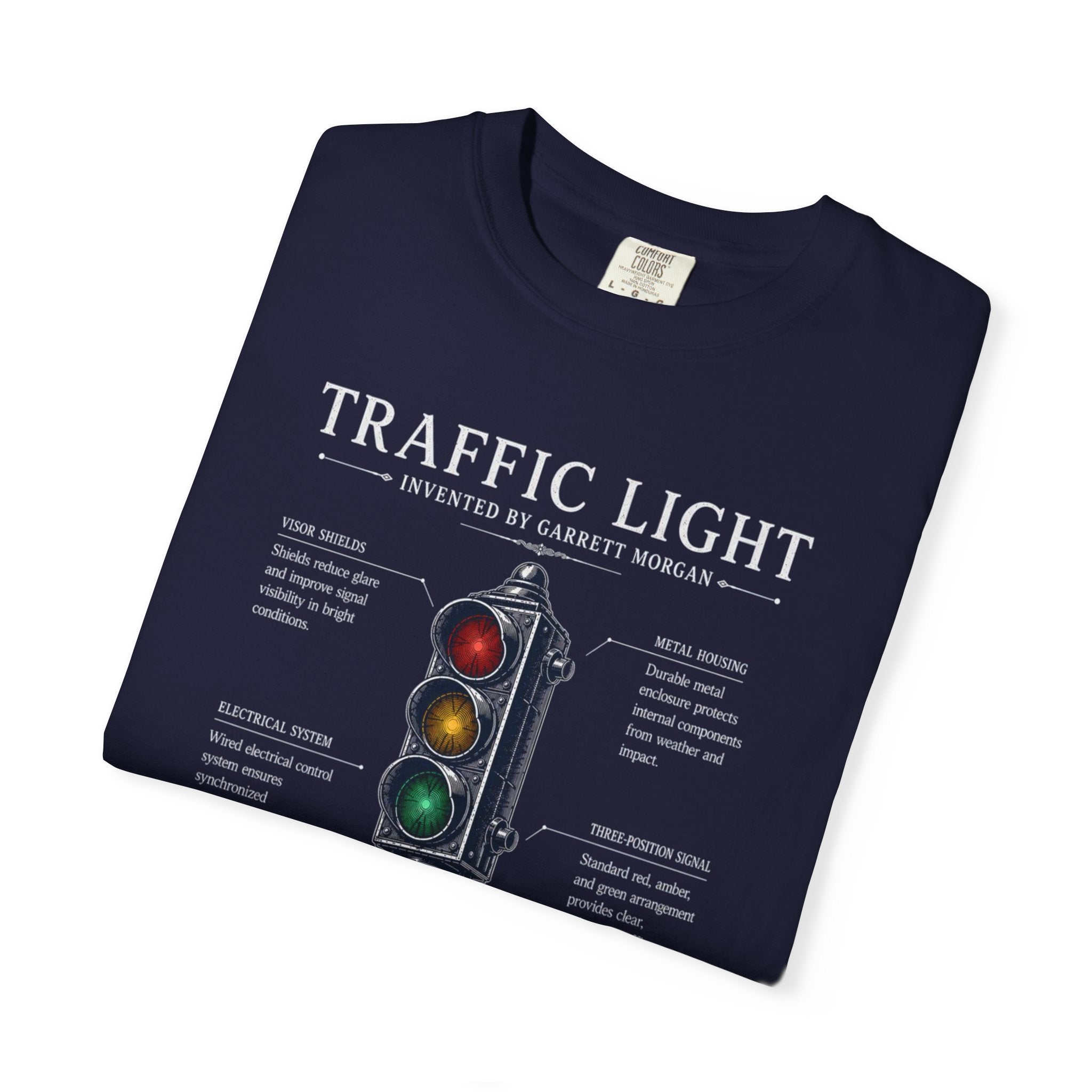Garrett Morgan Traffic Light Blueprint Tee