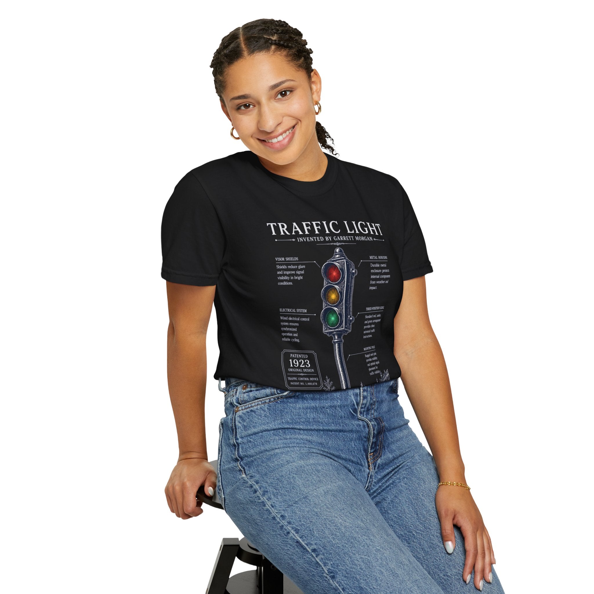 Garrett Morgan Traffic Light Blueprint Tee