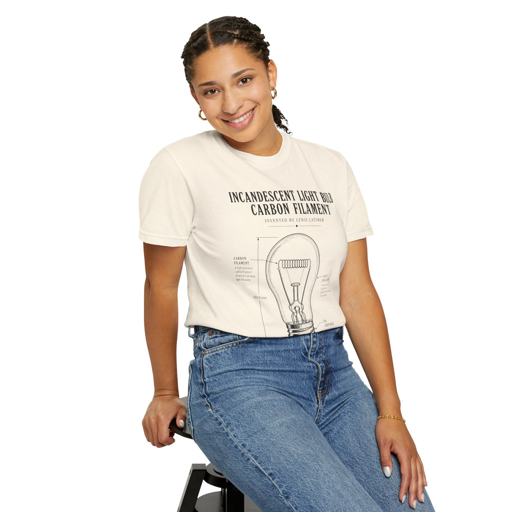 Lewis Latimer Carbon Filament Blueprint Tee