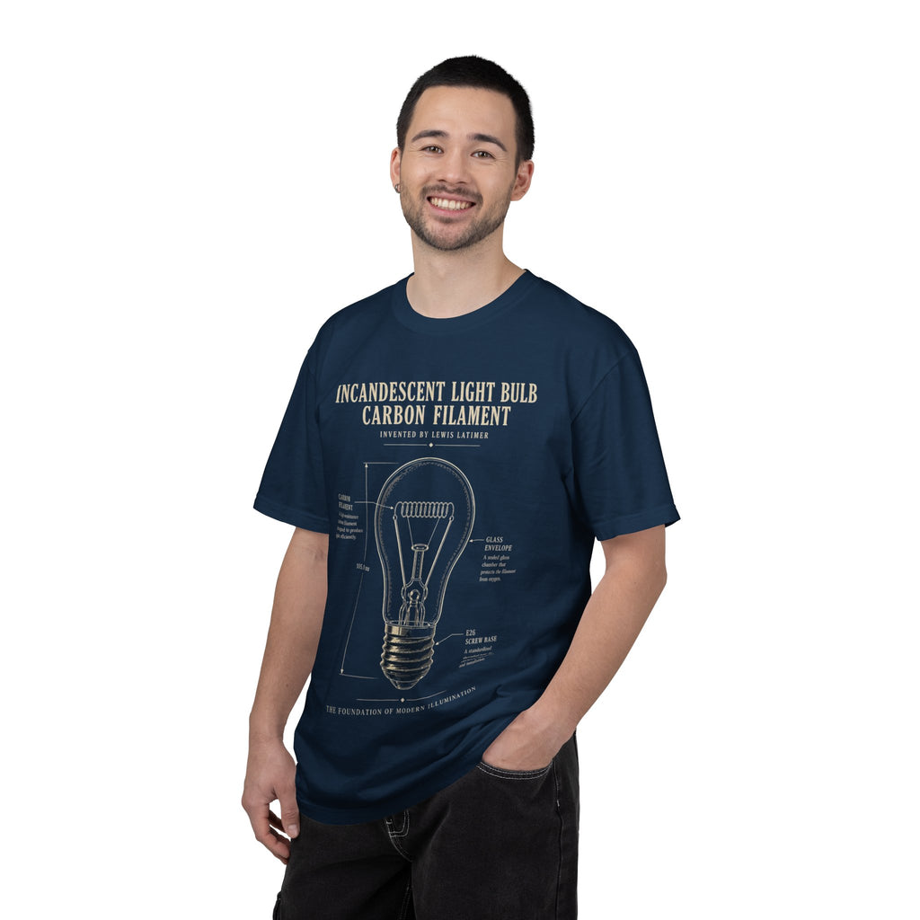 Lewis Latimer Carbon Filament Blueprint Tee