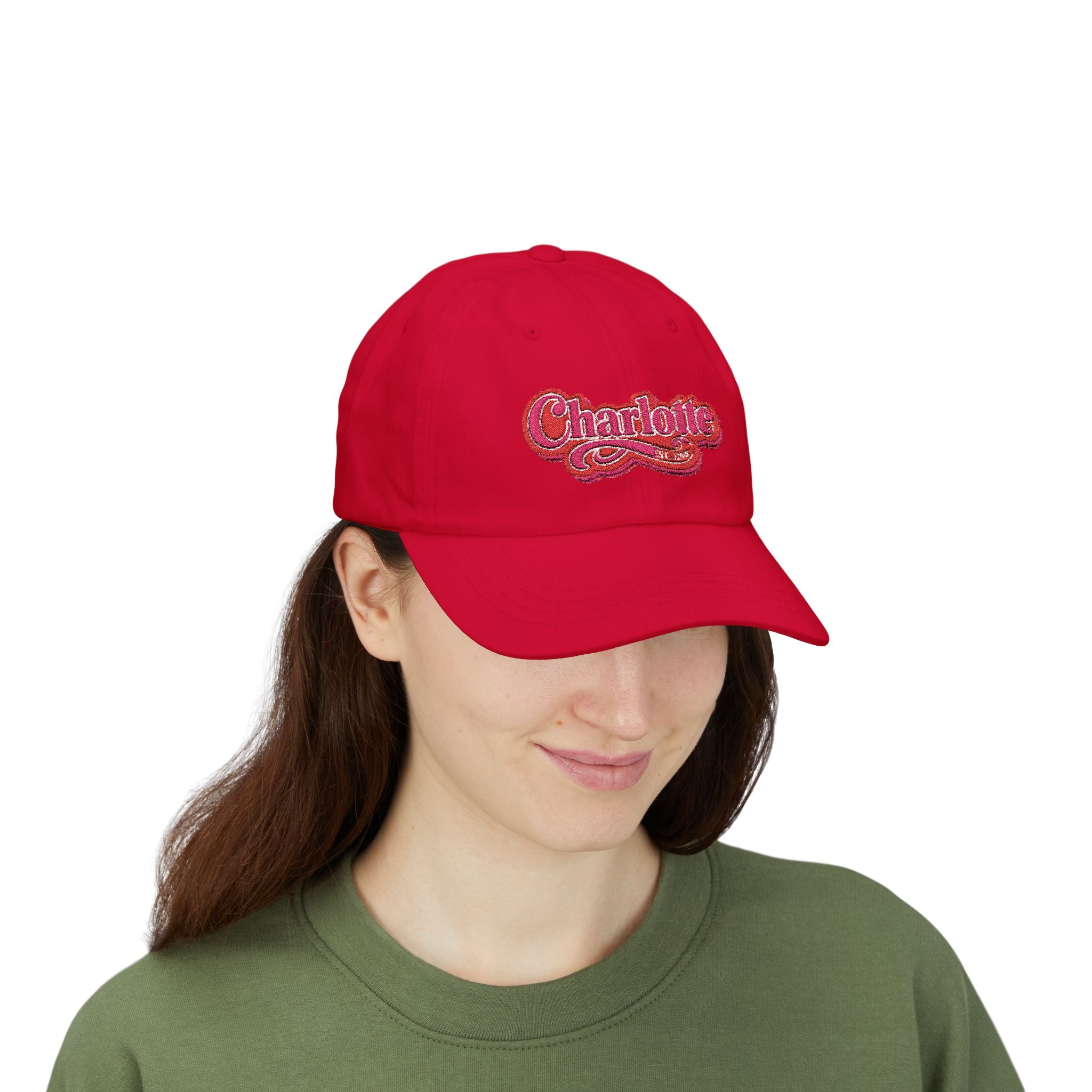 Charlotte Retro Script Dad Hat