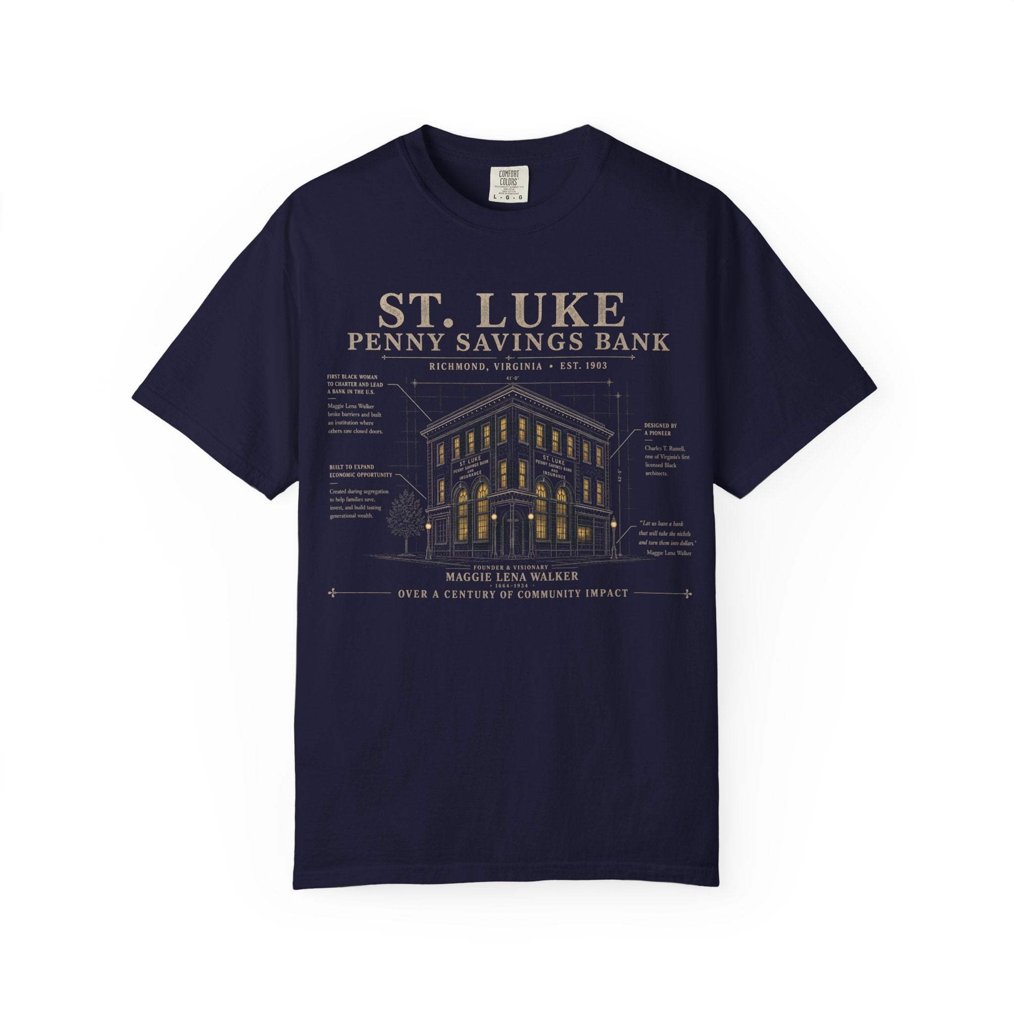 St. Luke Penny Savings Bank Blueprint Tee