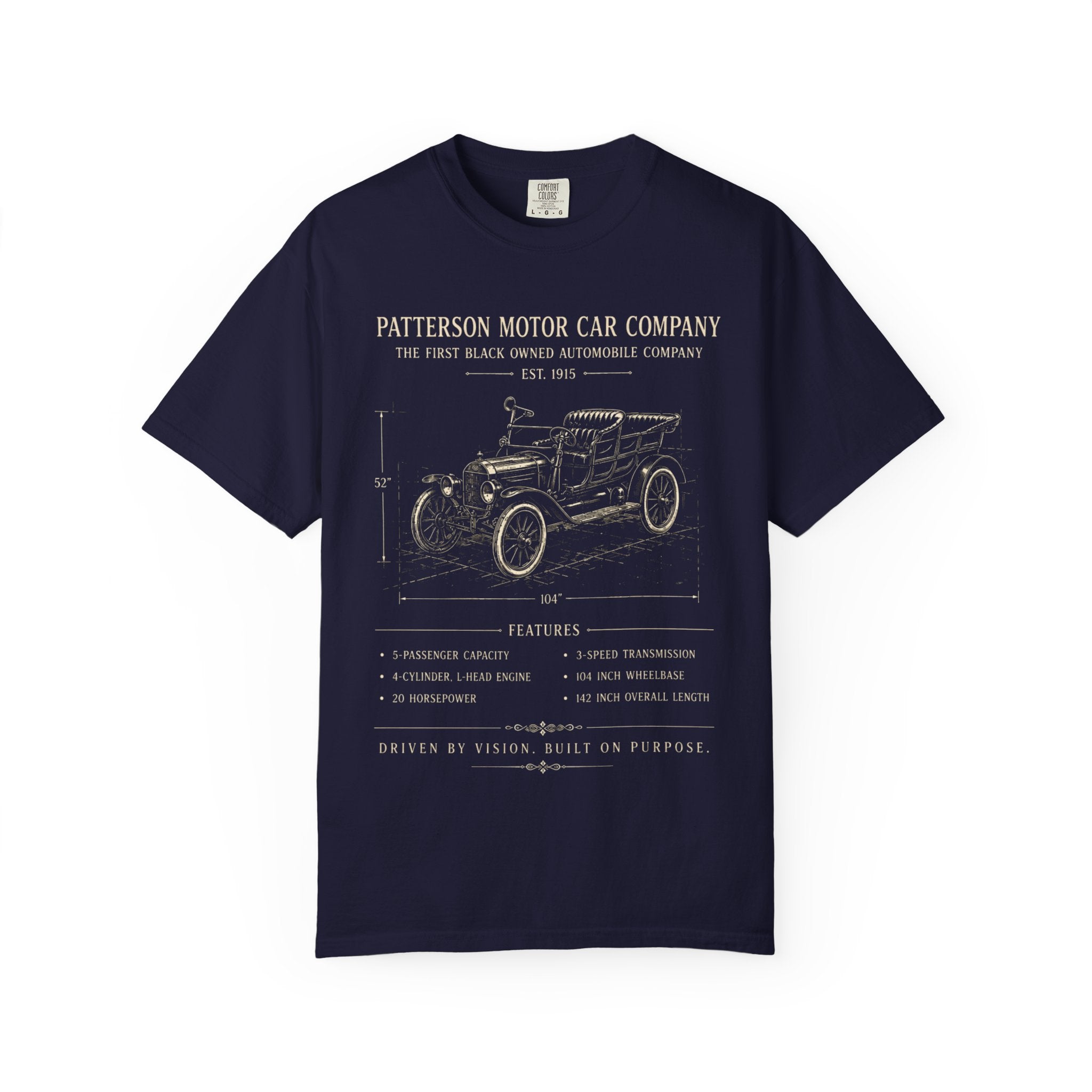 Patterson Motor Car Co. 1915 Blueprint Tee