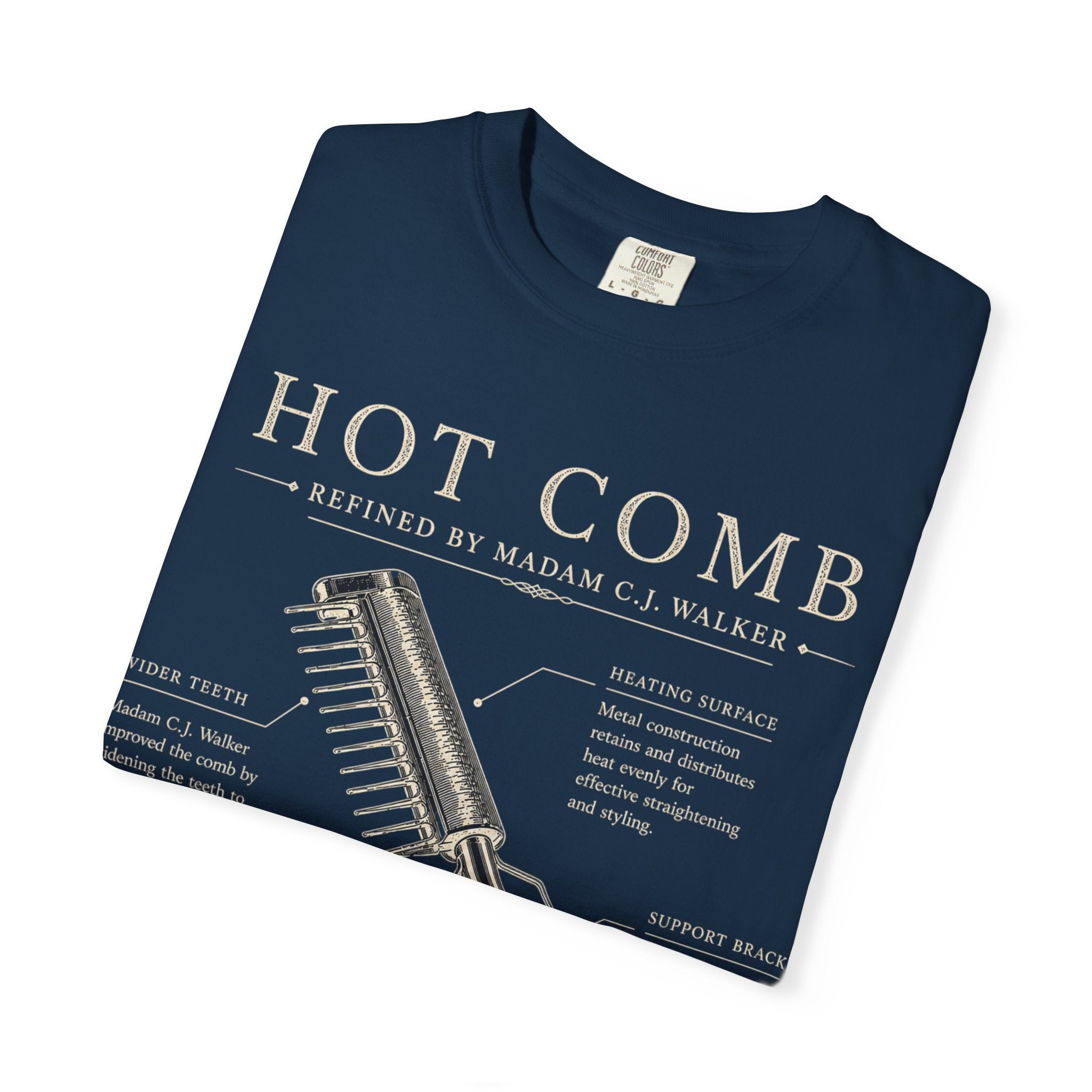 Madam C.J. Walker Hot Comb Blueprint Tee