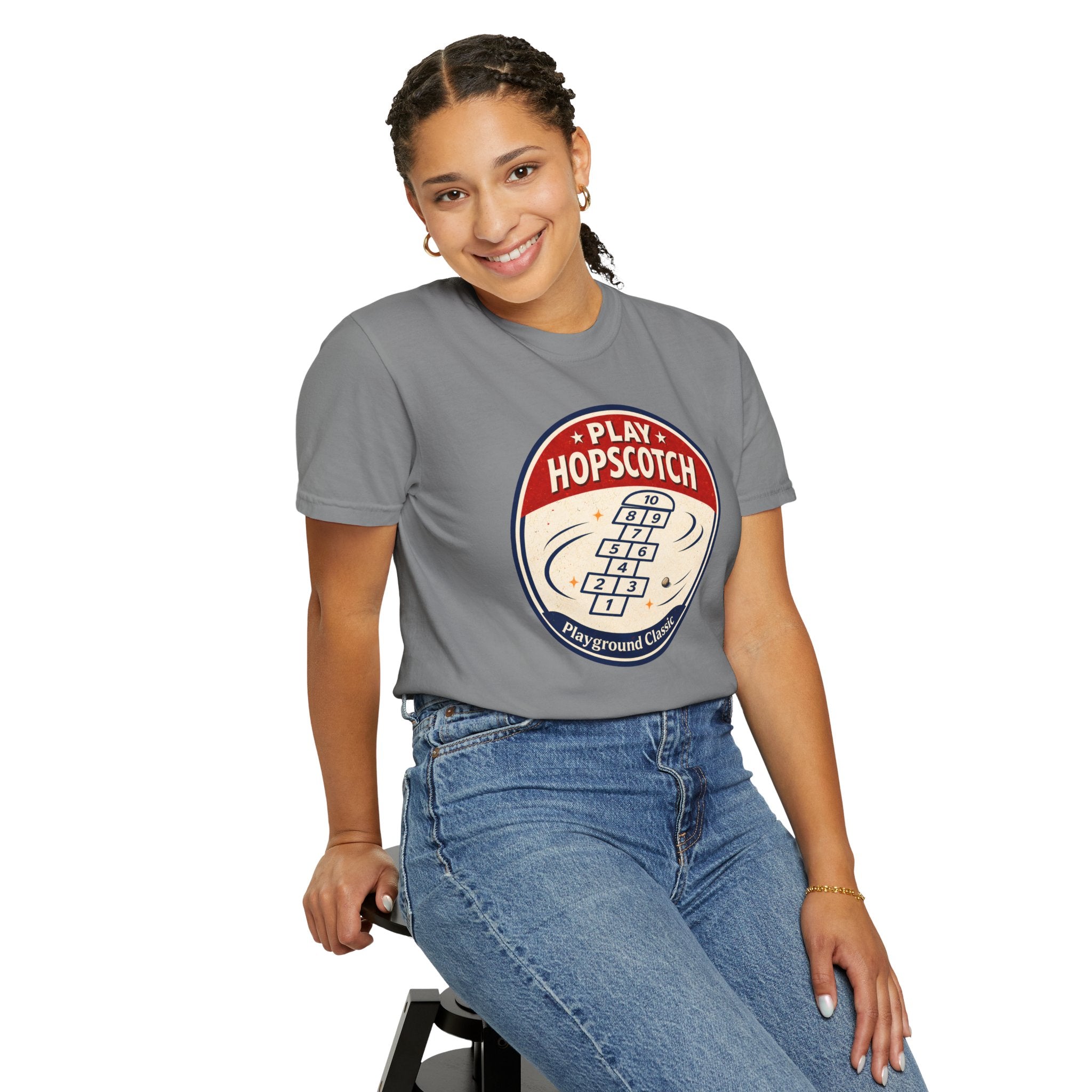 Hopscotch Retro Badge Tee