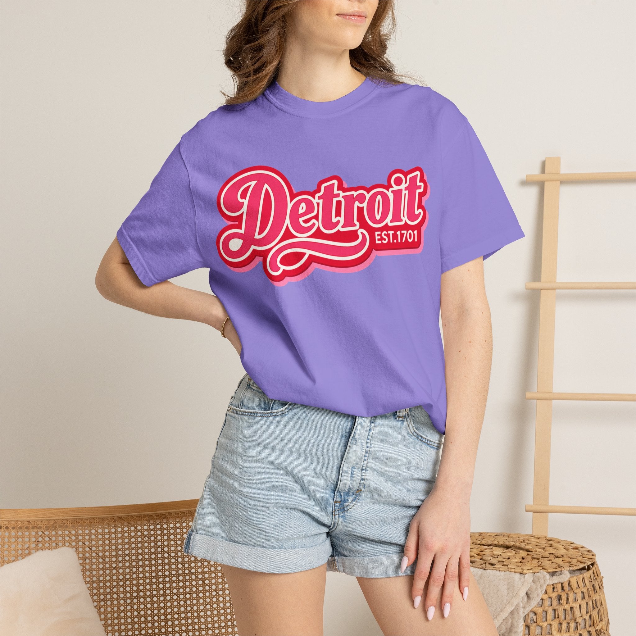 Detroit Retro Script Tee