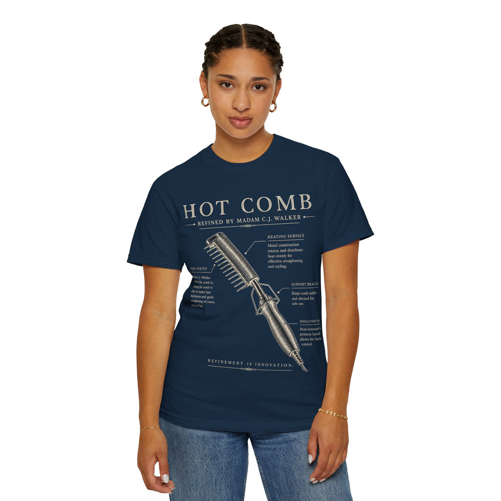 Madam C.J. Walker Hot Comb Blueprint Tee