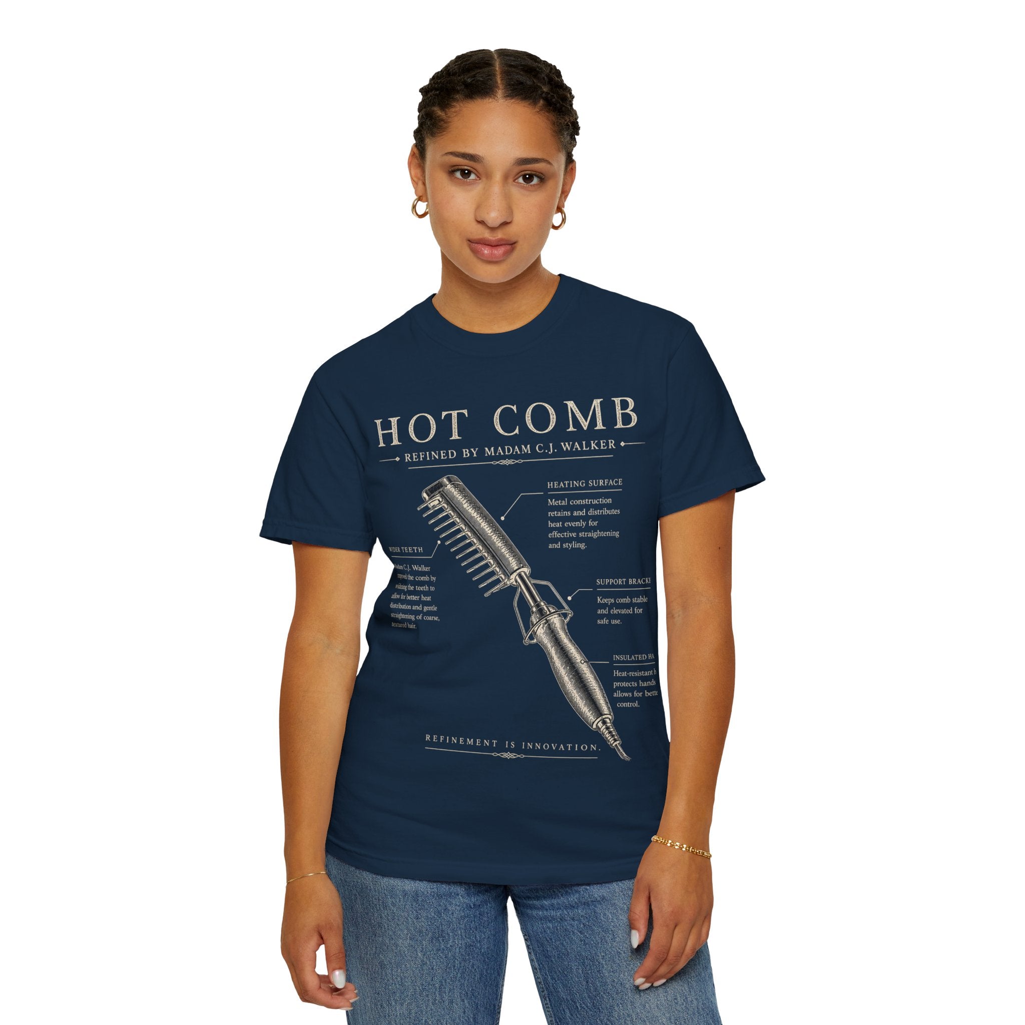 Madam C.J. Walker Hot Comb Blueprint Tee