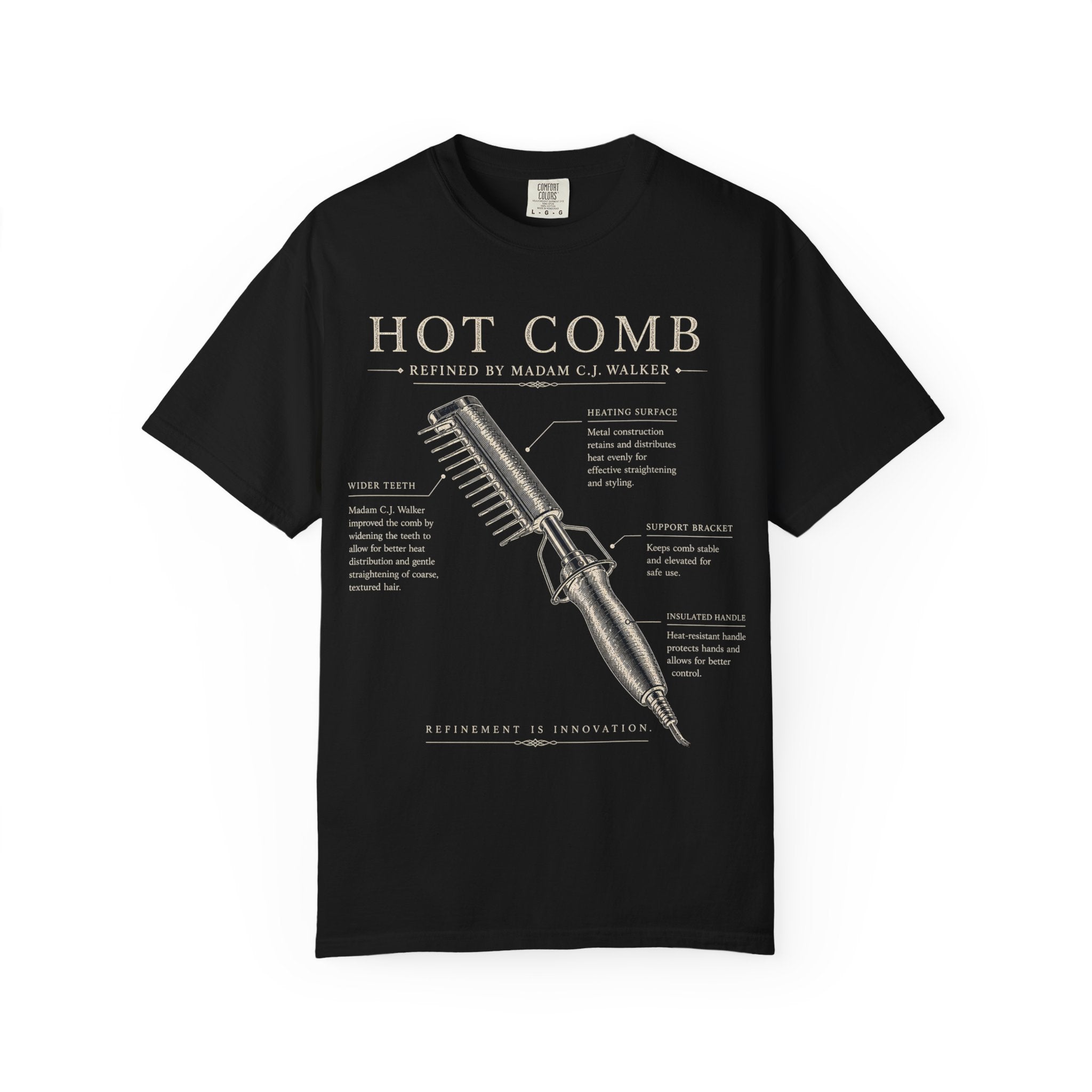 Madam C.J. Walker Hot Comb Blueprint Tee