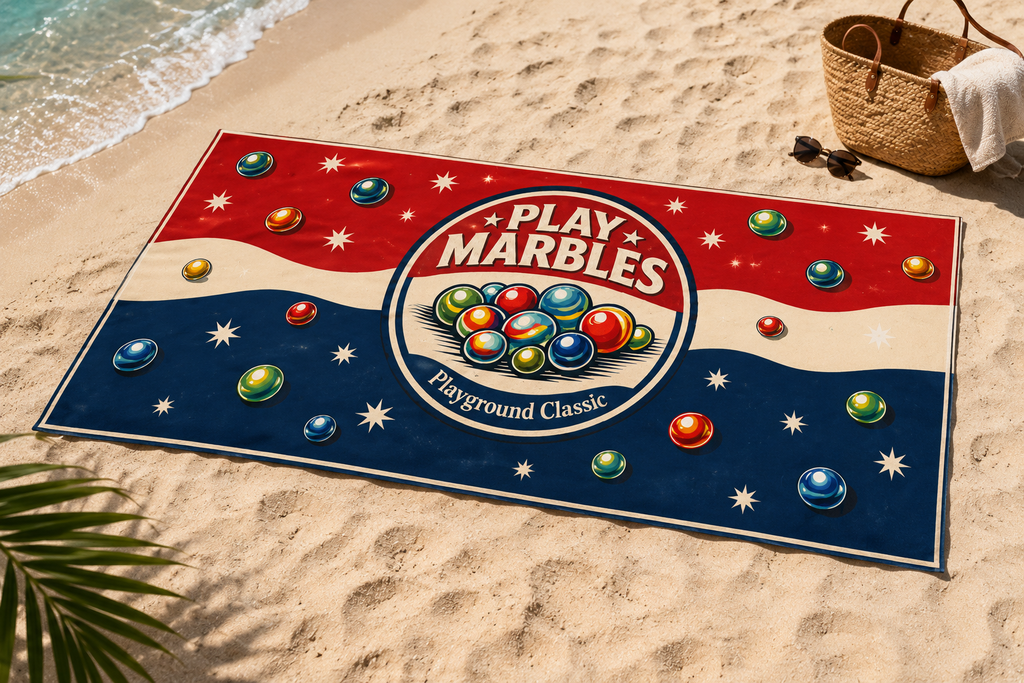 Play Marbles Playground Classic Beach Towel