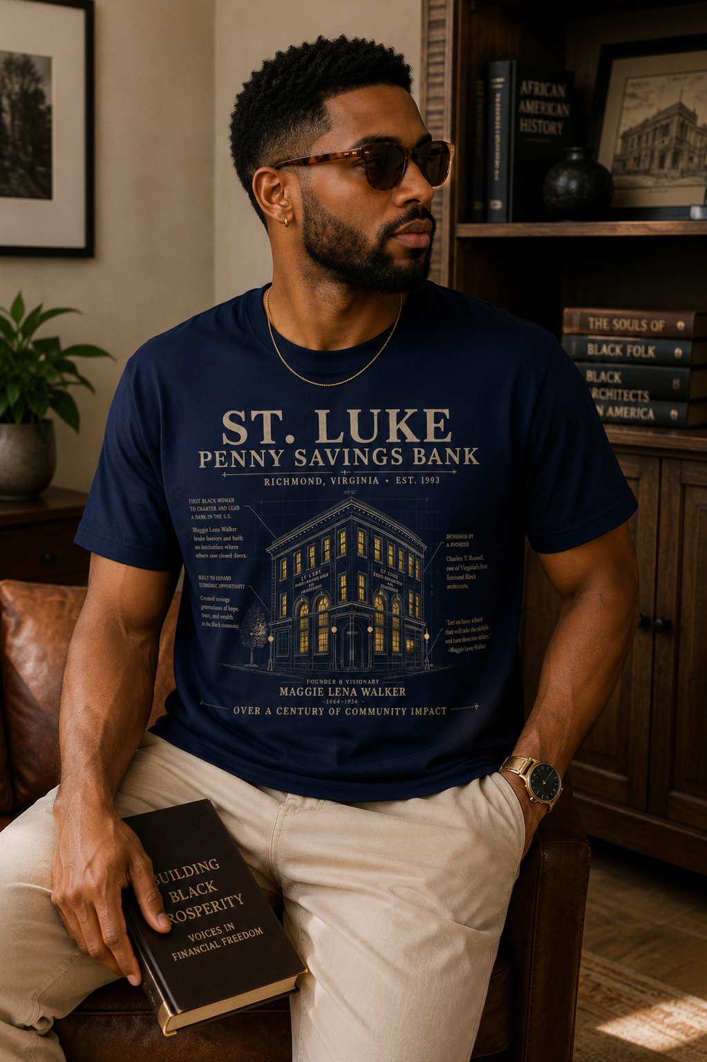 St. Luke Penny Savings Bank Blueprint Tee
