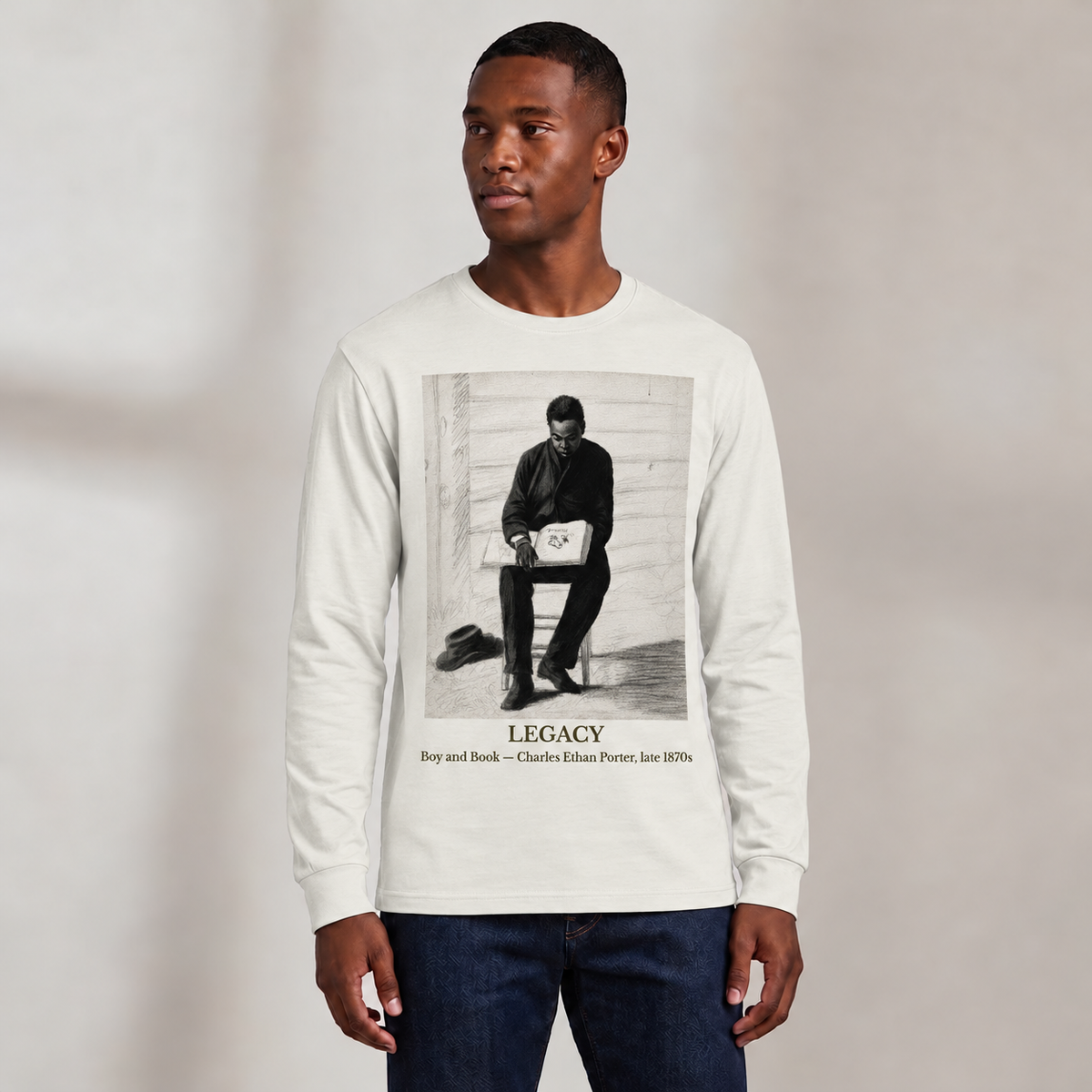 Boy and Book | Art Series Long Sleeve