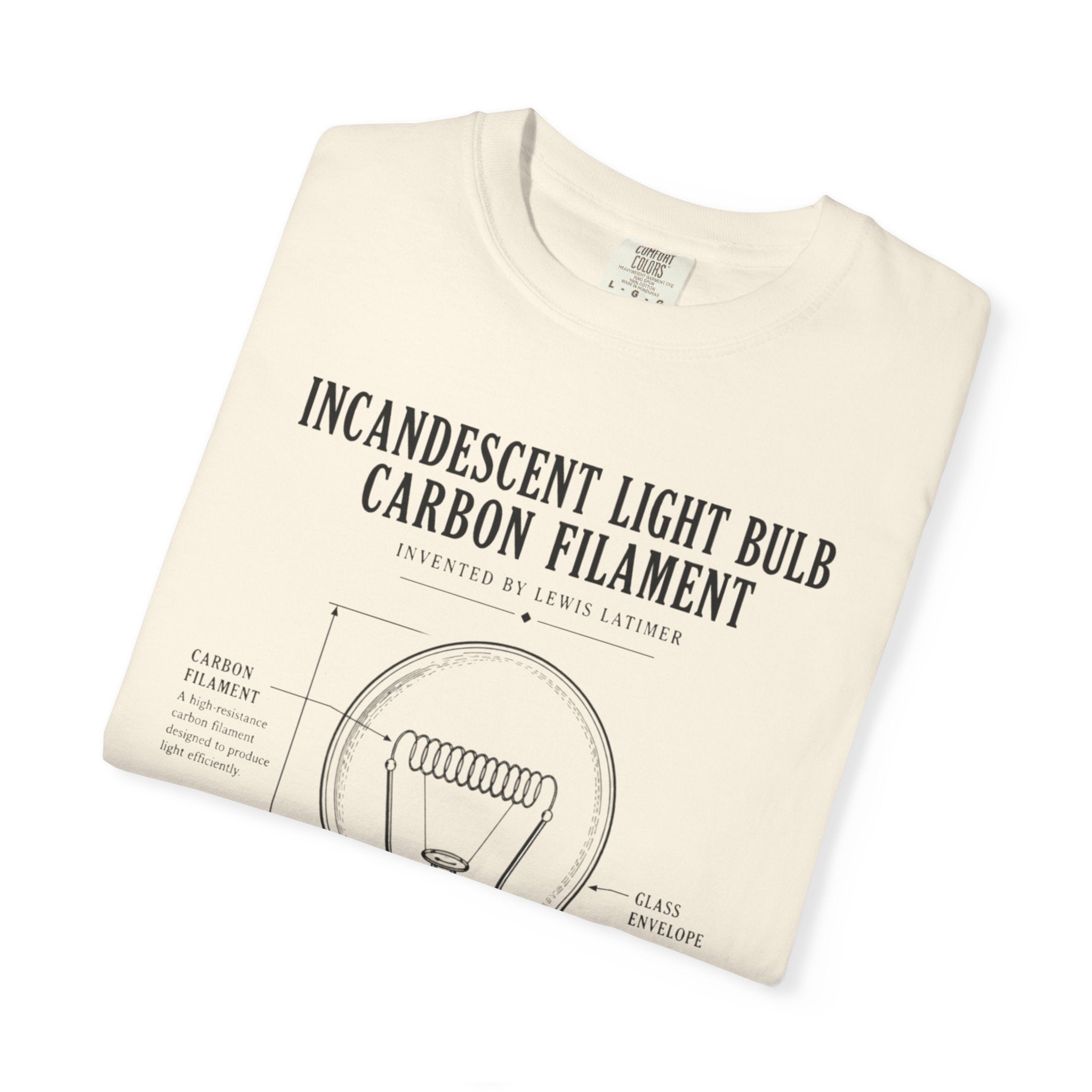 Lewis Latimer Carbon Filament Blueprint Tee