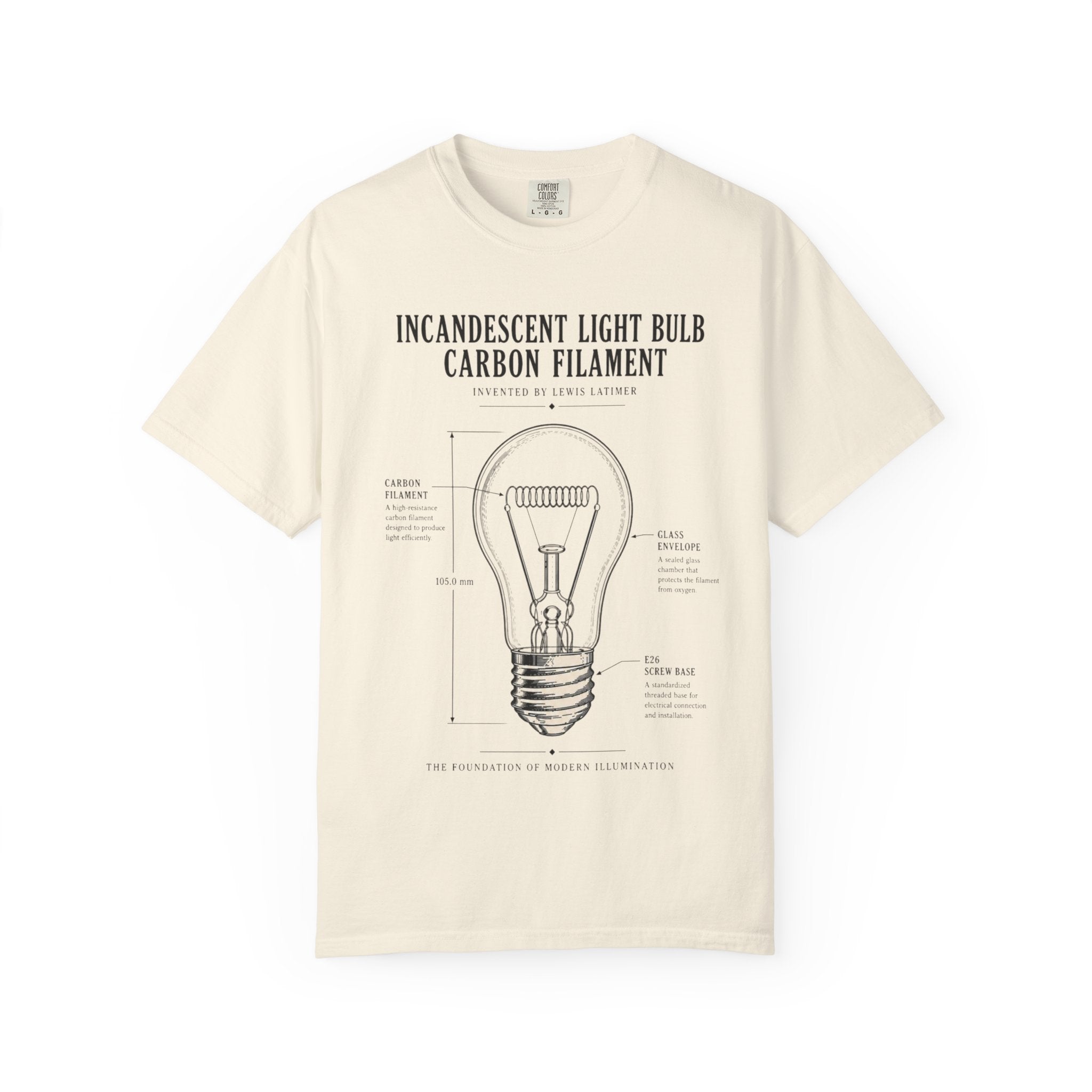 Lewis Latimer Carbon Filament Blueprint Tee