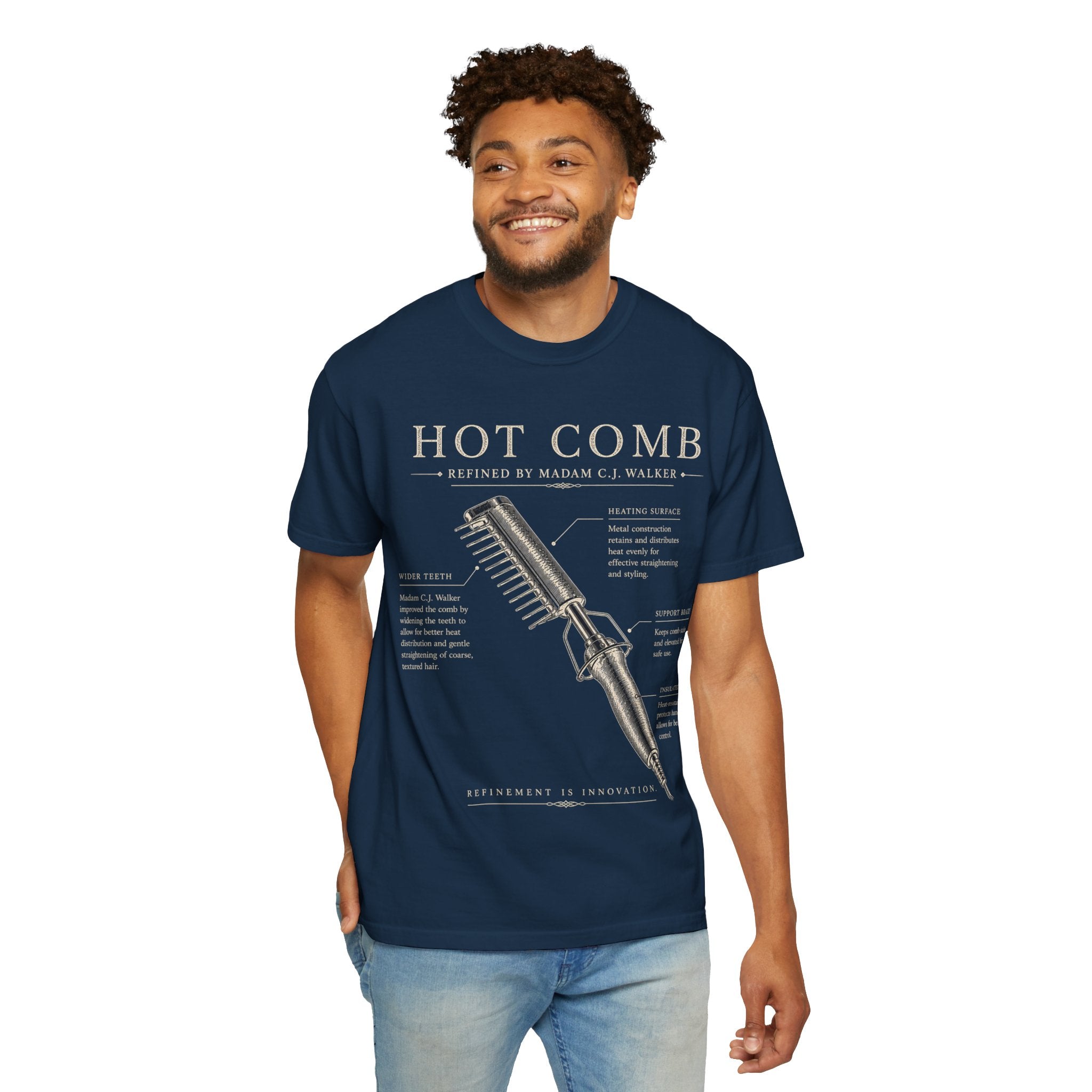 Madam C.J. Walker Hot Comb Blueprint Tee