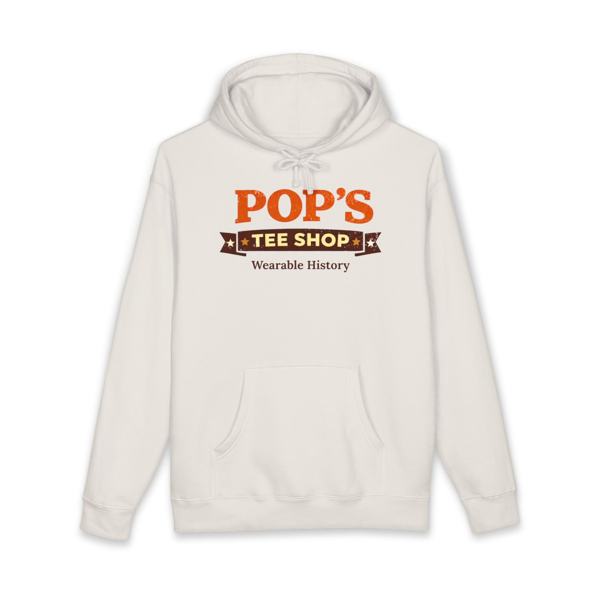 Pop's Tee Shop Hoodie — Wearable History Vintage Logo Sweatshirt