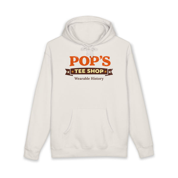 Pop's Tee Shop Hoodie — Wearable History Vintage Logo Sweatshirt
