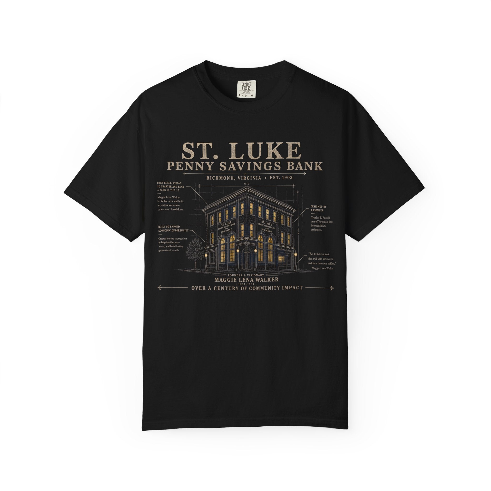 St. Luke Penny Savings Bank Blueprint Tee