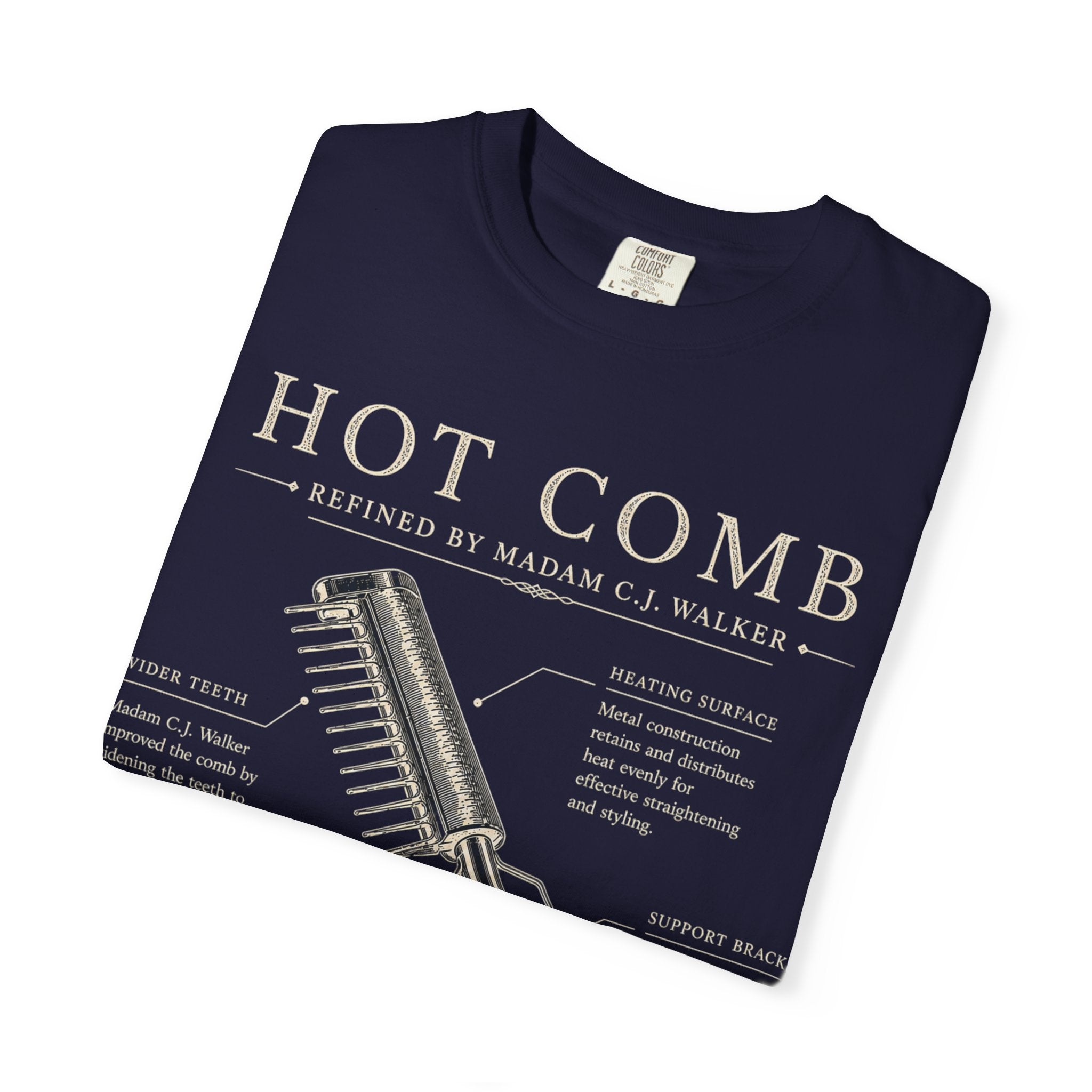 Madam C.J. Walker Hot Comb Blueprint Tee