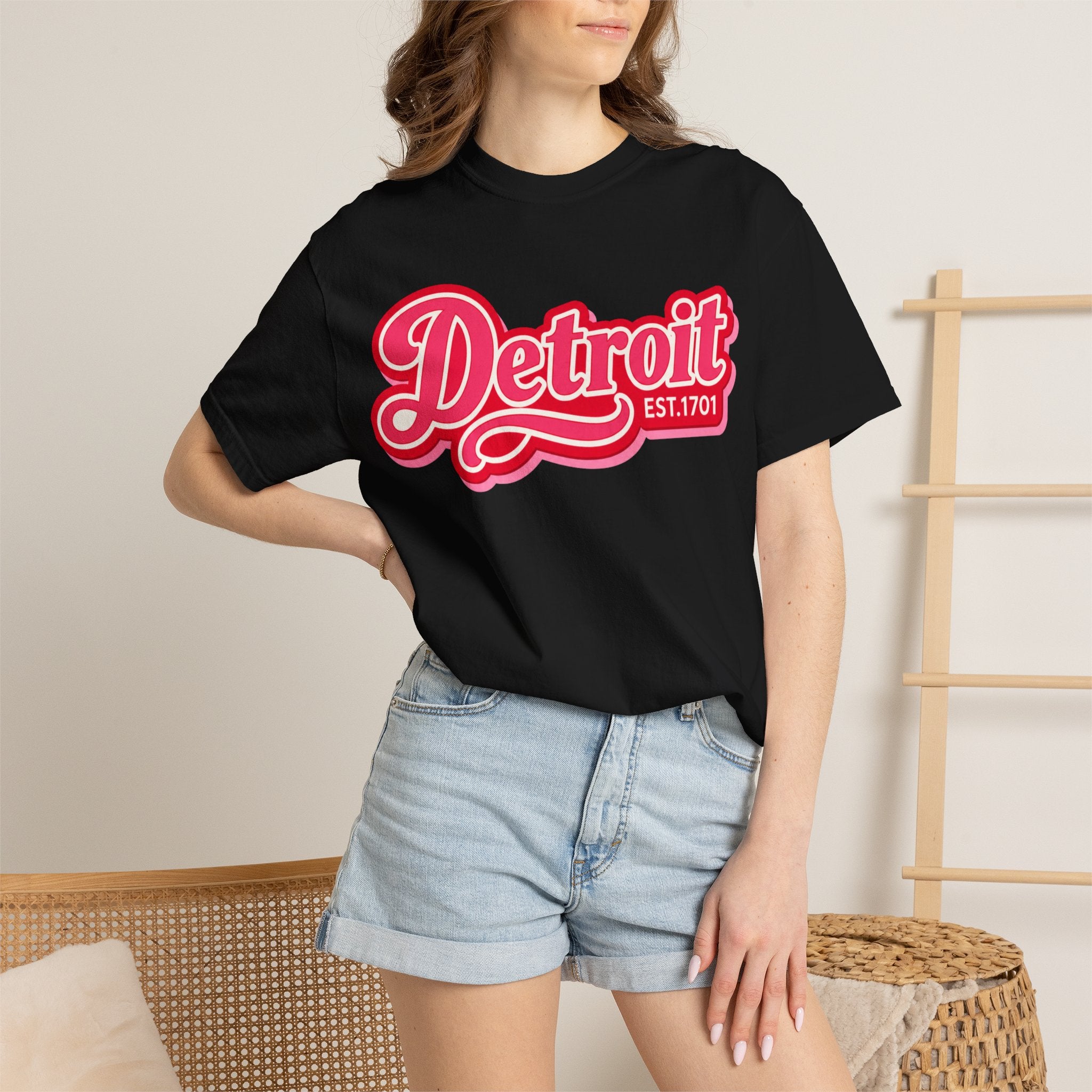 Detroit Retro Script Tee