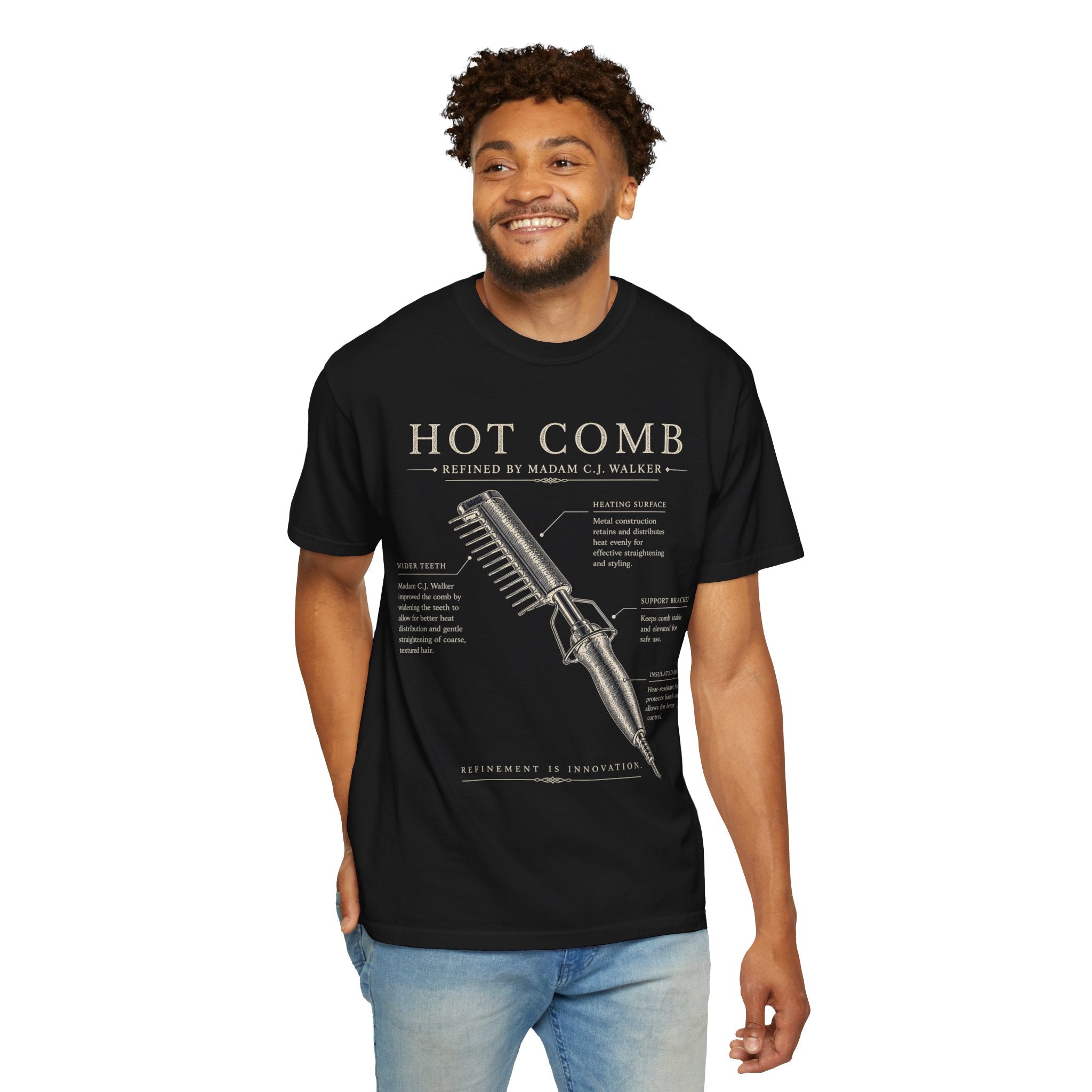 Madam C.J. Walker Hot Comb Blueprint Tee