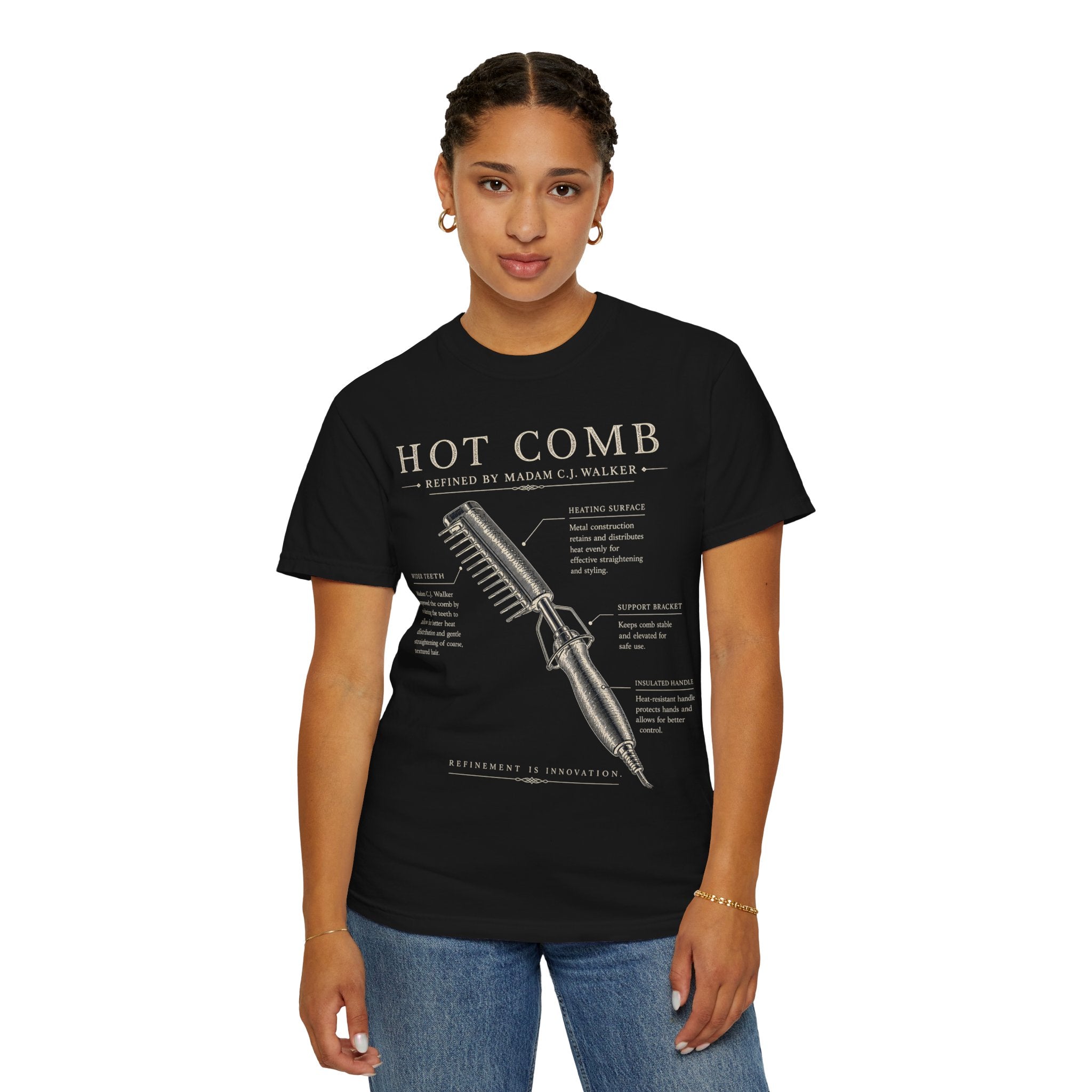 Madam C.J. Walker Hot Comb Blueprint Tee