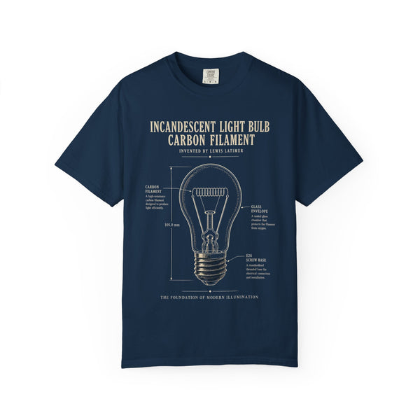 Lewis Latimer Carbon Filament Blueprint Tee