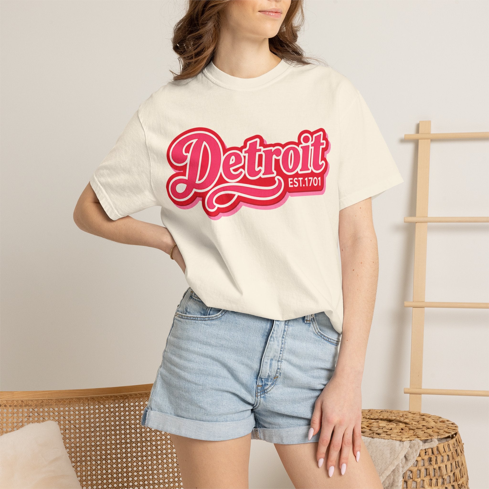 Detroit Retro Script Tee
