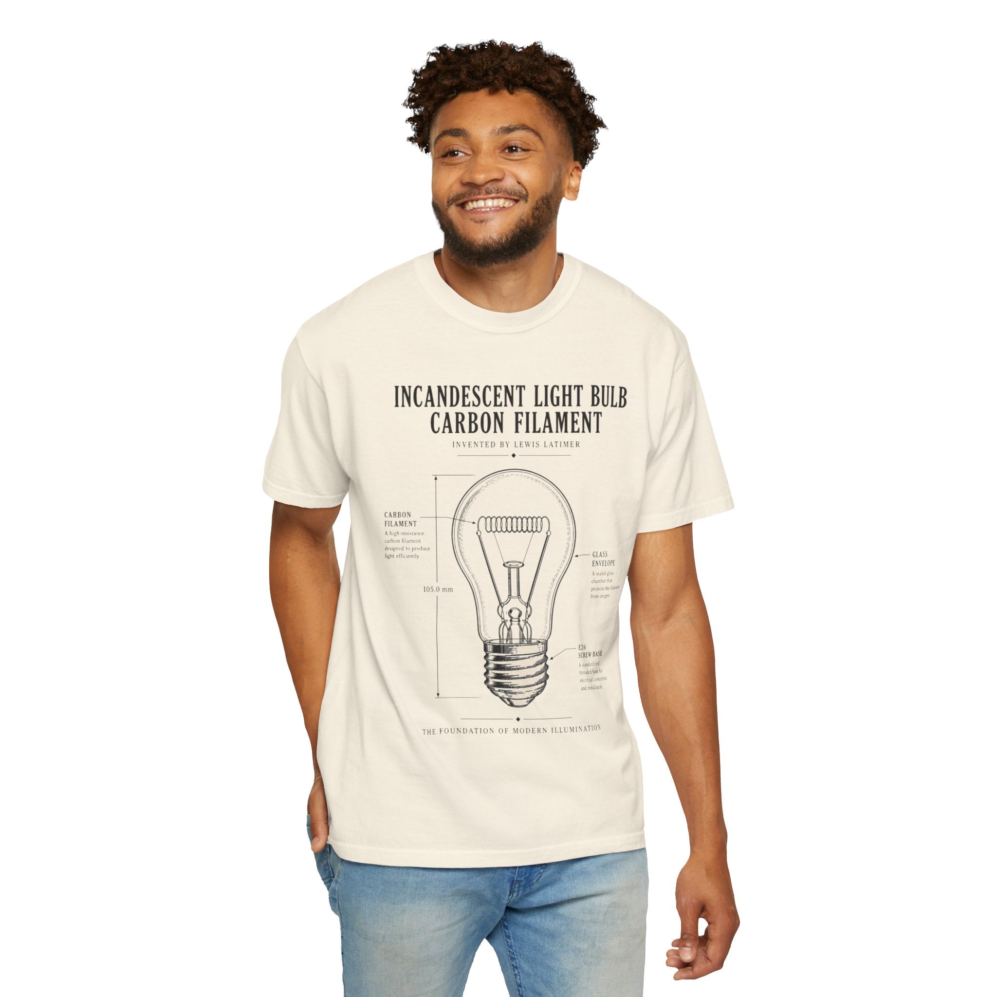 Lewis Latimer Carbon Filament Blueprint Tee