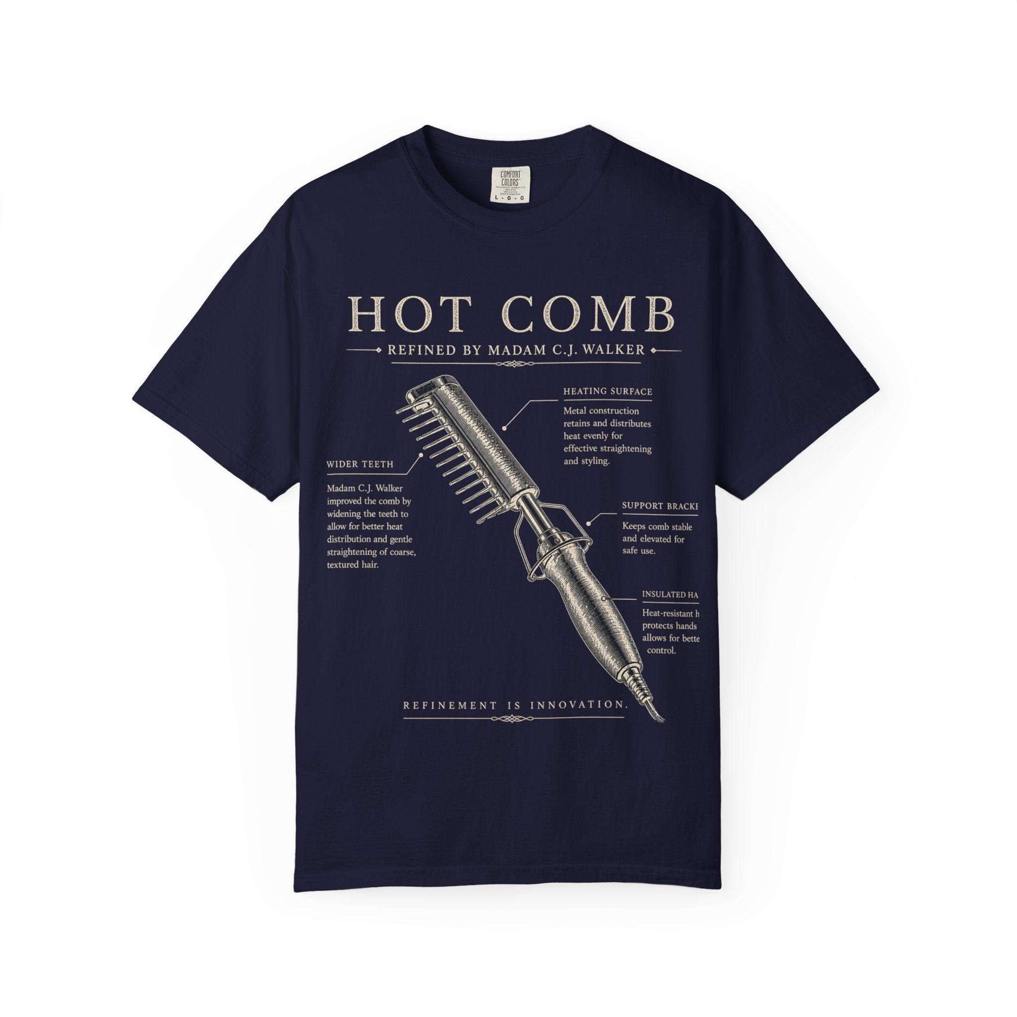 Madam C.J. Walker Hot Comb Blueprint Tee