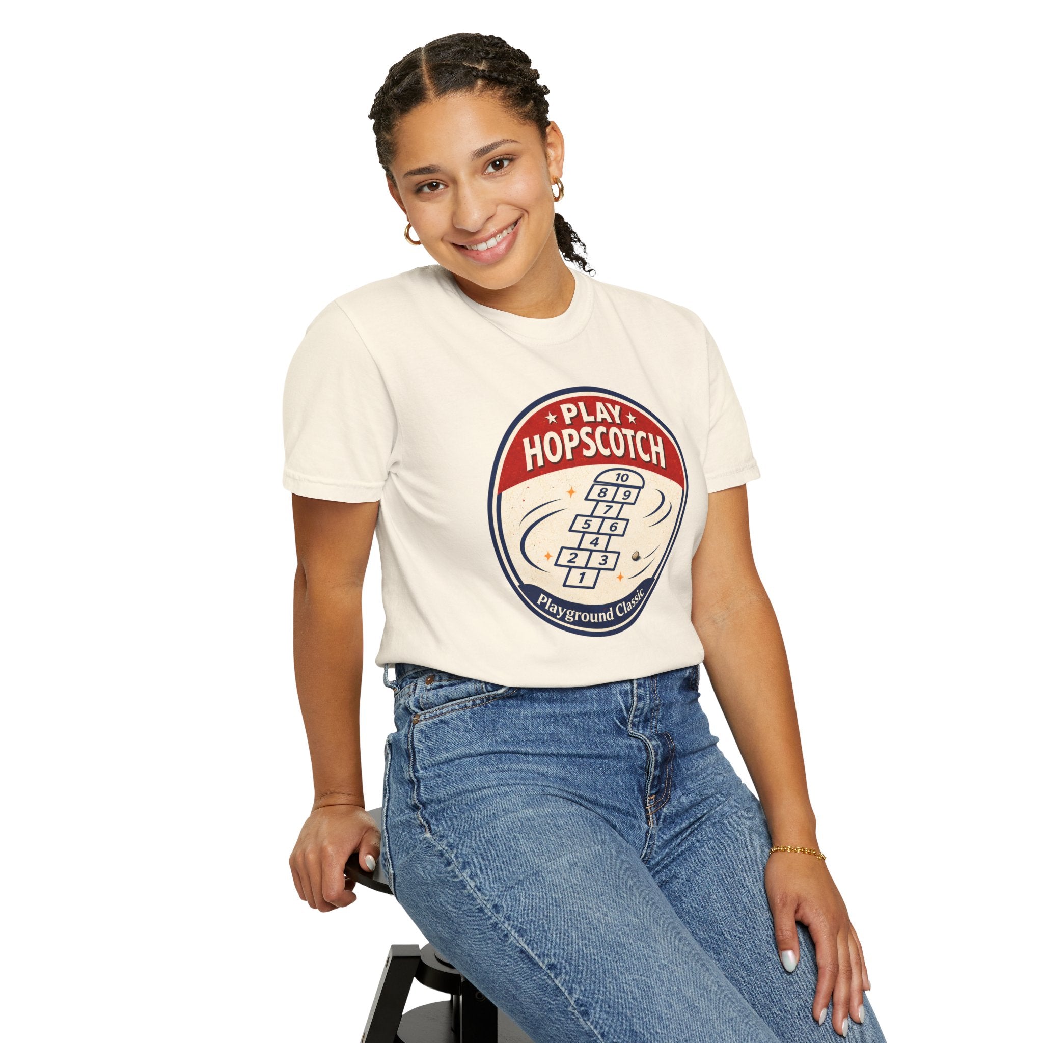 Hopscotch Retro Badge Tee