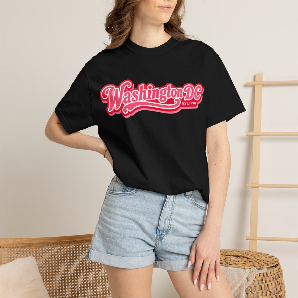Washington DC Retro Script Tee