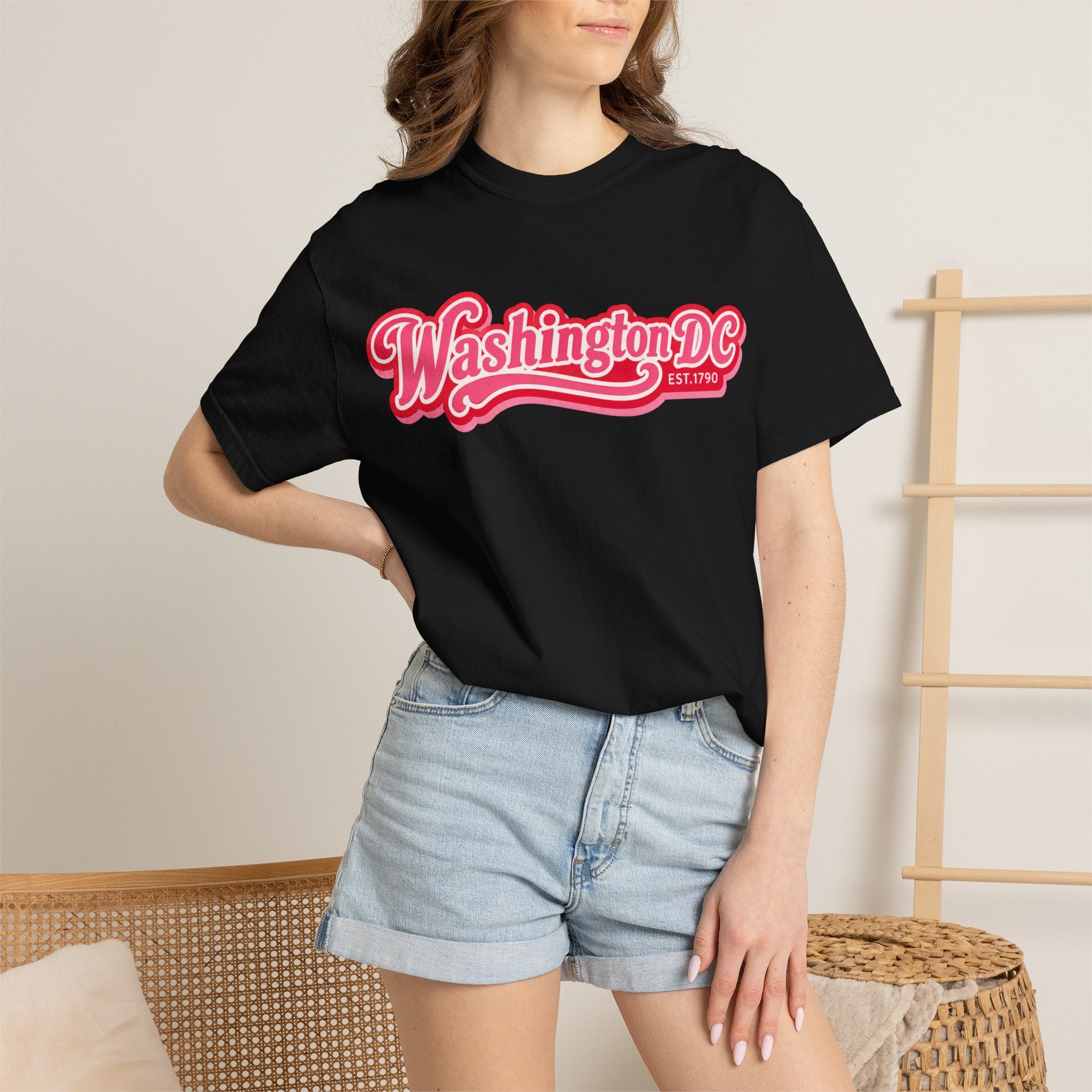 Washington DC Retro Script Tee