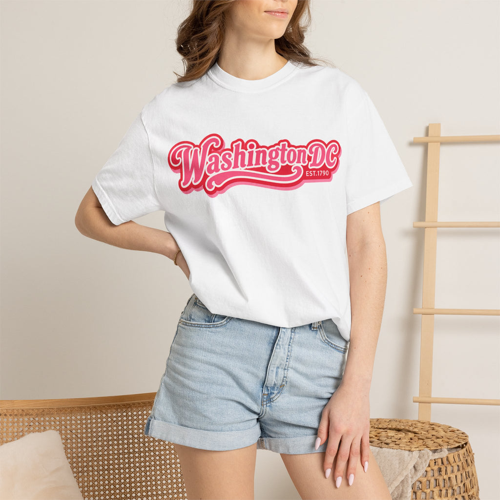Washington DC Retro Script Tee
